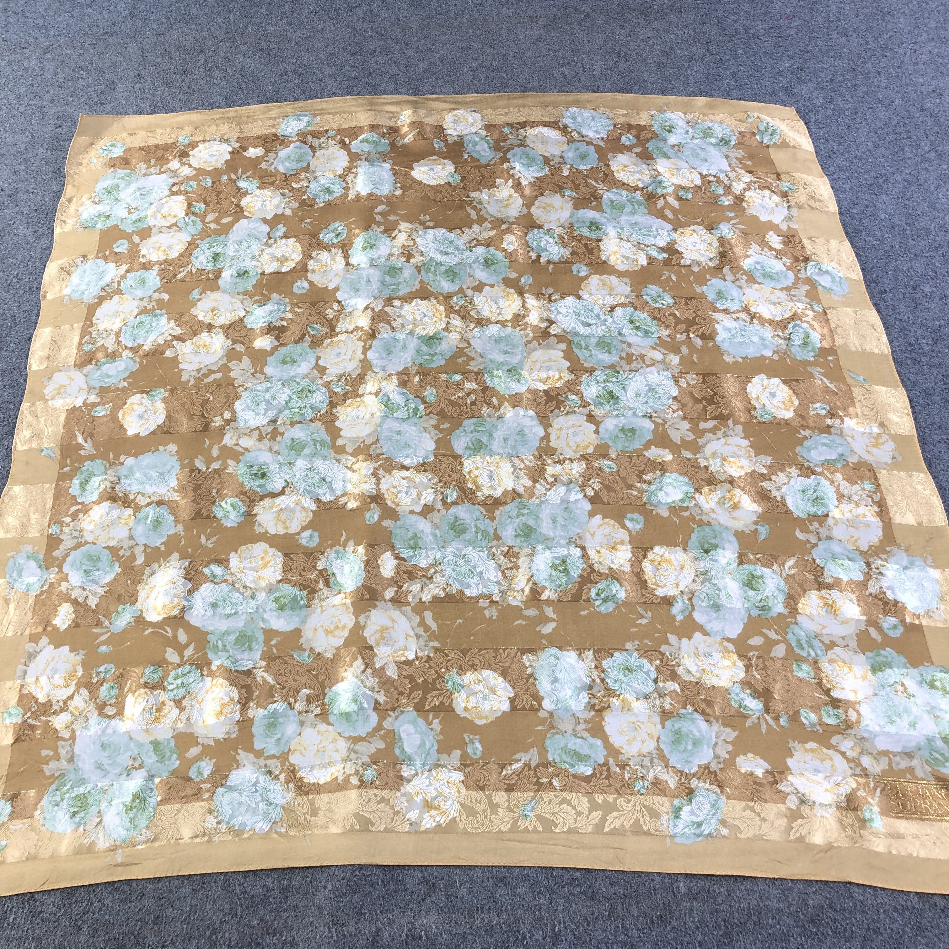 Vintage Luciano Soprani Luxury Floral Silk Scarf M839 Size ONE SIZE - 1 Thumbnail