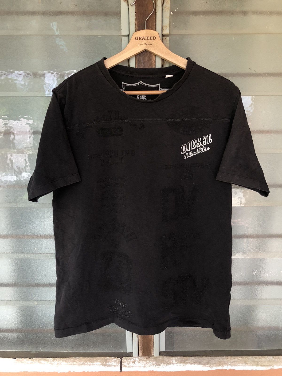 Diesel Vintage Diesel Distressed Sun Faded Shirt Tee Size US M / EU 48-50 / 2 - 1 Thumbnail