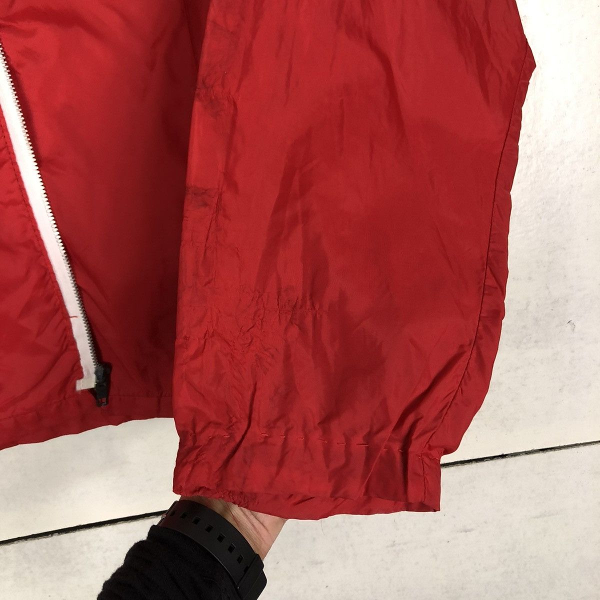 Kadoya 🔥VINTAGE ZIPPER BIKER JACKET LIGHT STP BIG LOGO Size US L / EU 52-54 / 3 - 15 Thumbnail