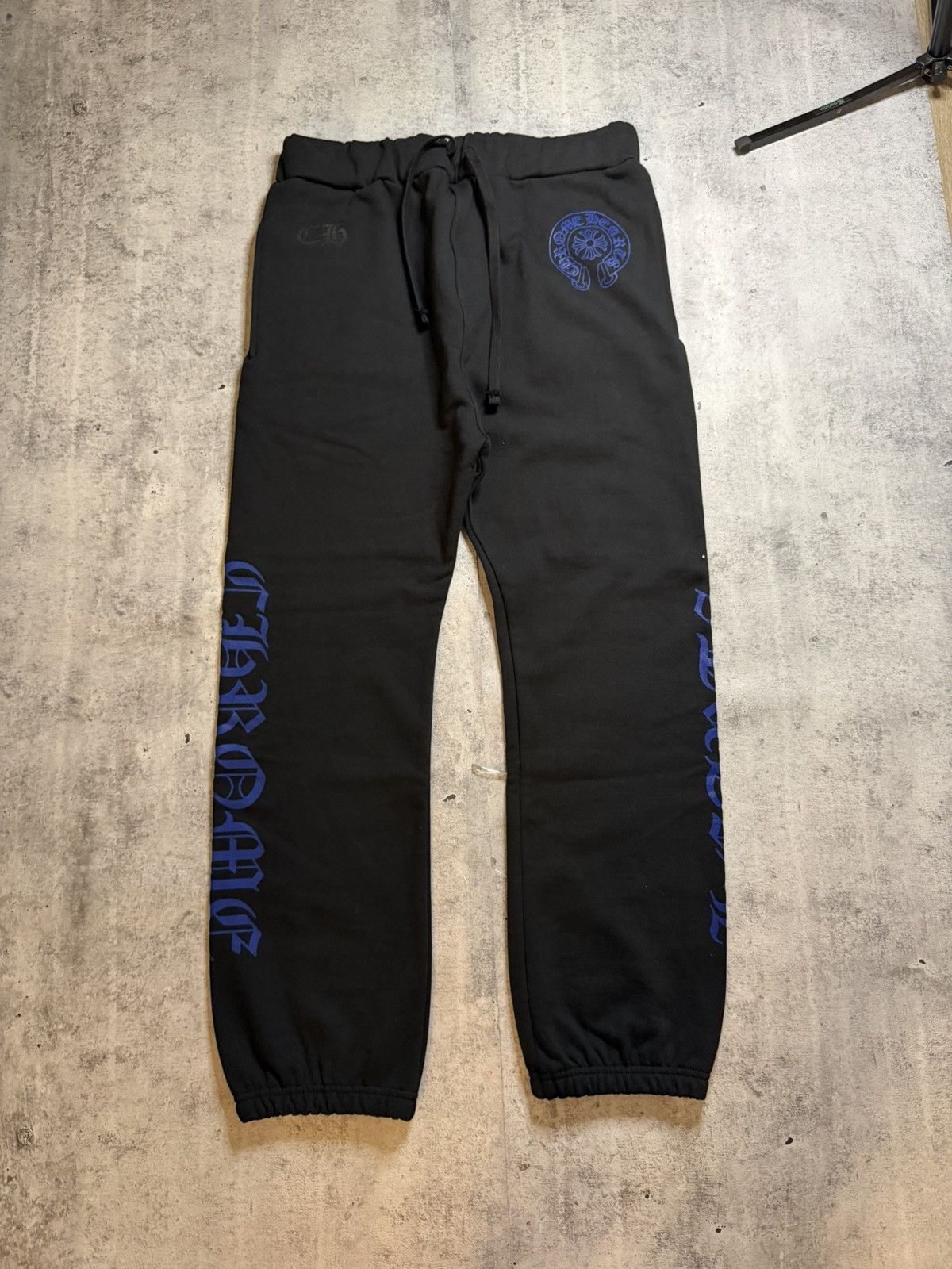 Chrome Hearts Chrome Heart Black & Blue Horseshoe Sweatpants Size US 34 / EU 50 - 1 Thumbnail