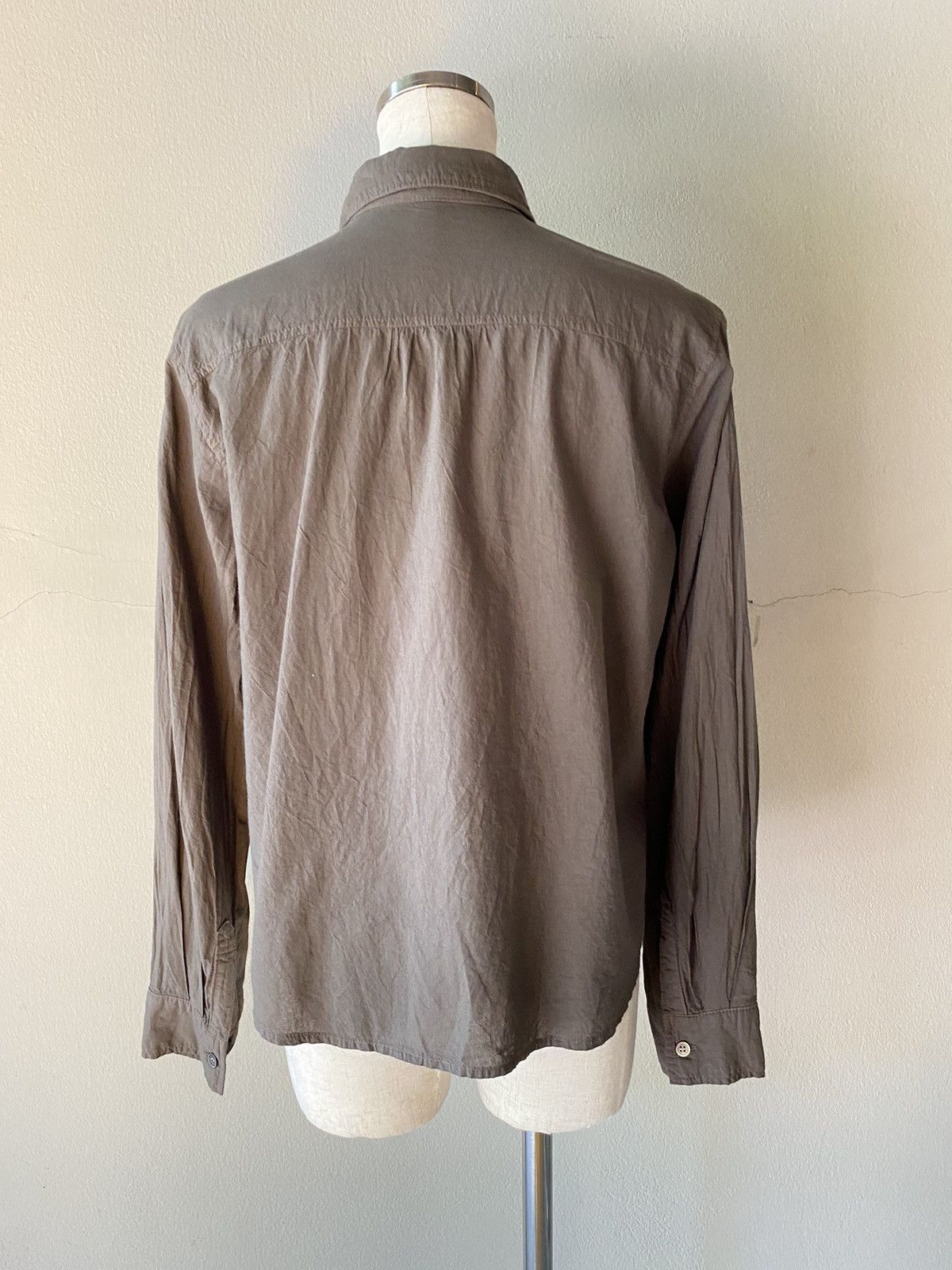 Issey Miyake Plantation Olive Grey Embroidered Fringe Shirt Size M / US 6-8 / IT 42-44 - 4 Thumbnail
