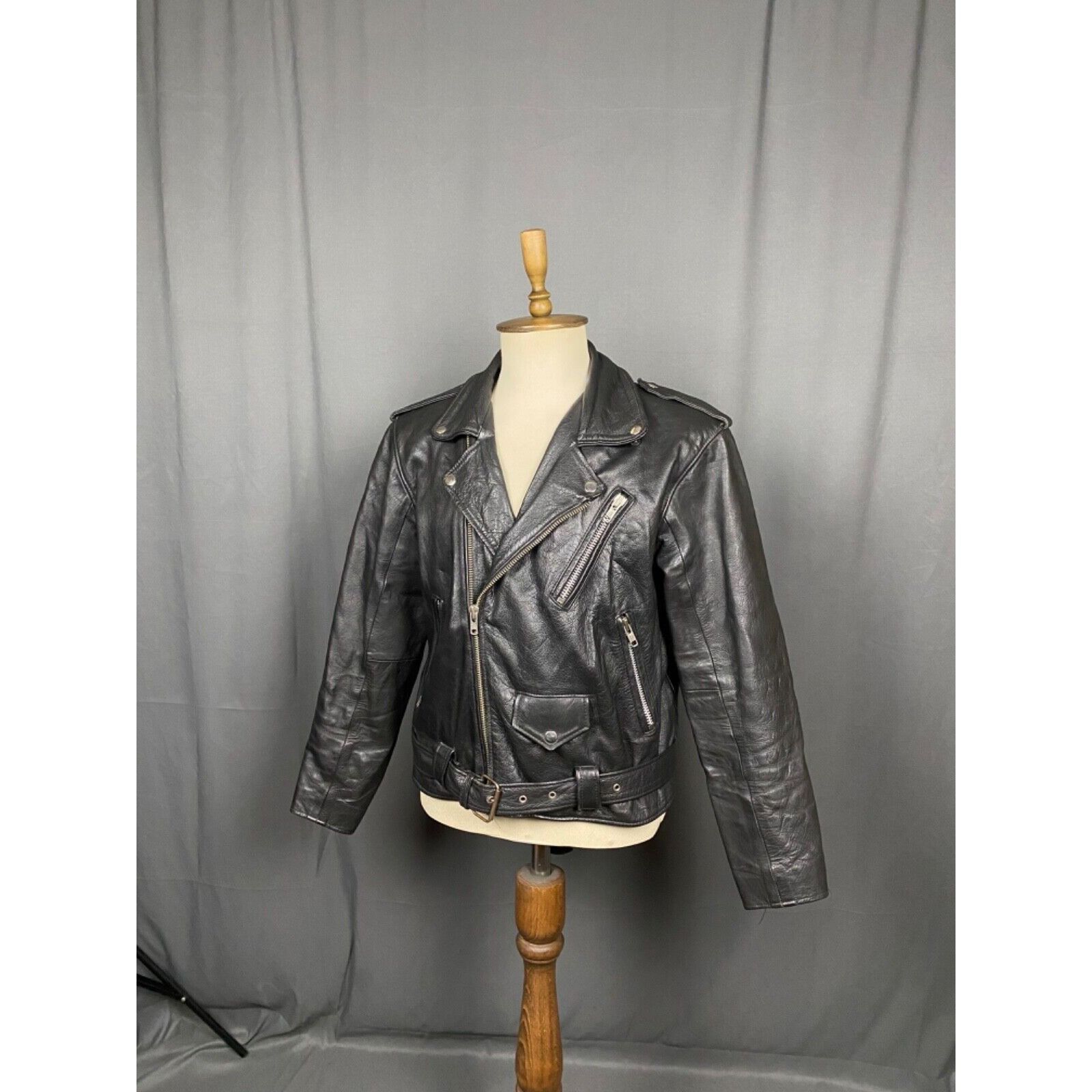 Raf by Raf Simons RARE! Raf Simons VTG Men's Black Leather Biker Jacket Size L Size US L / EU 52-54 / 3 - 5 Thumbnail