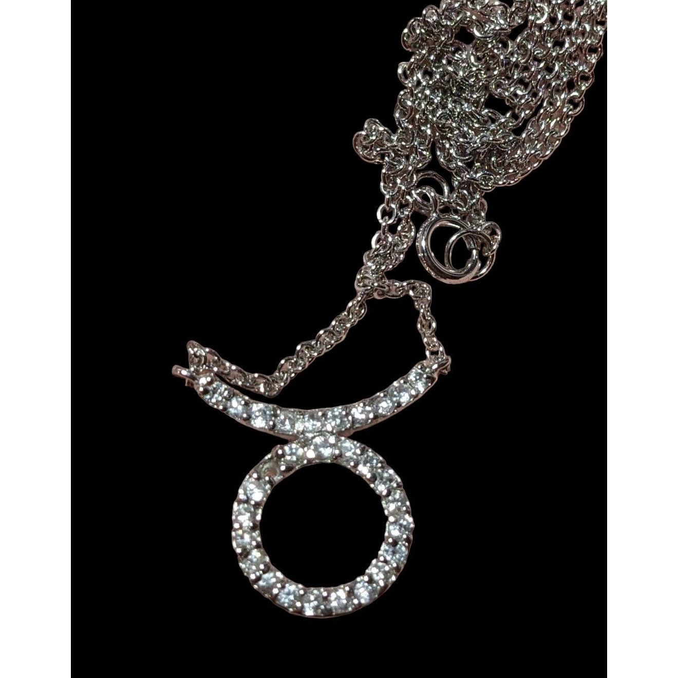 Other Sterling Silver Gemmed Taurus Pendant Necklace Size ONE SIZE - 3 Thumbnail