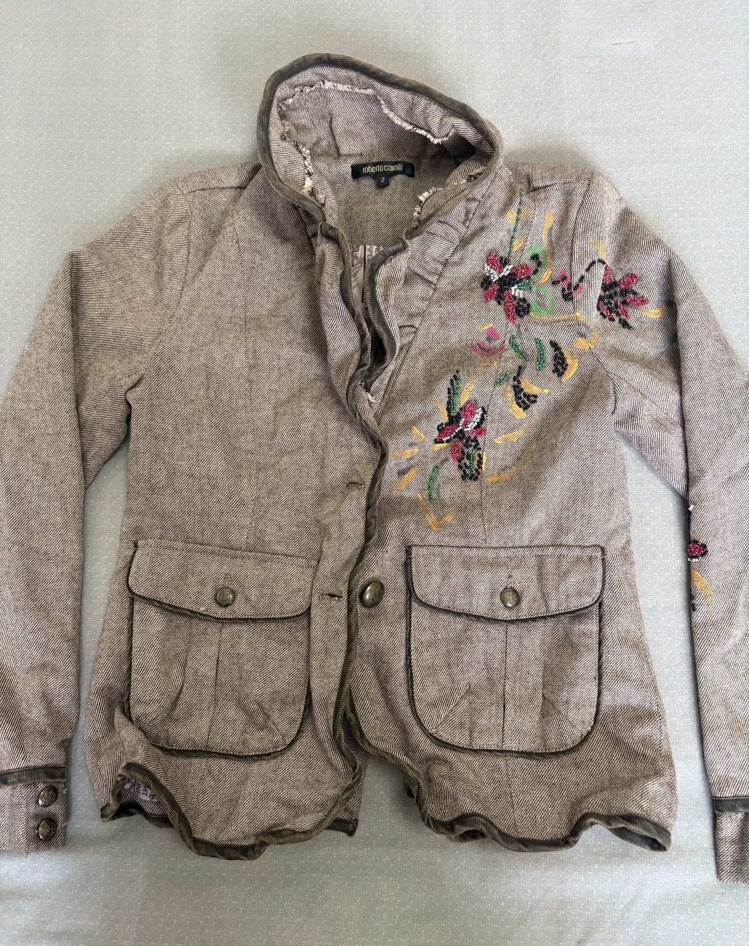 Roberto Cavalli Roberto Cavalli Vintage Beaded Embroidery Jacket Size XS / US 0-2 / IT 36-38 - 6 Thumbnail