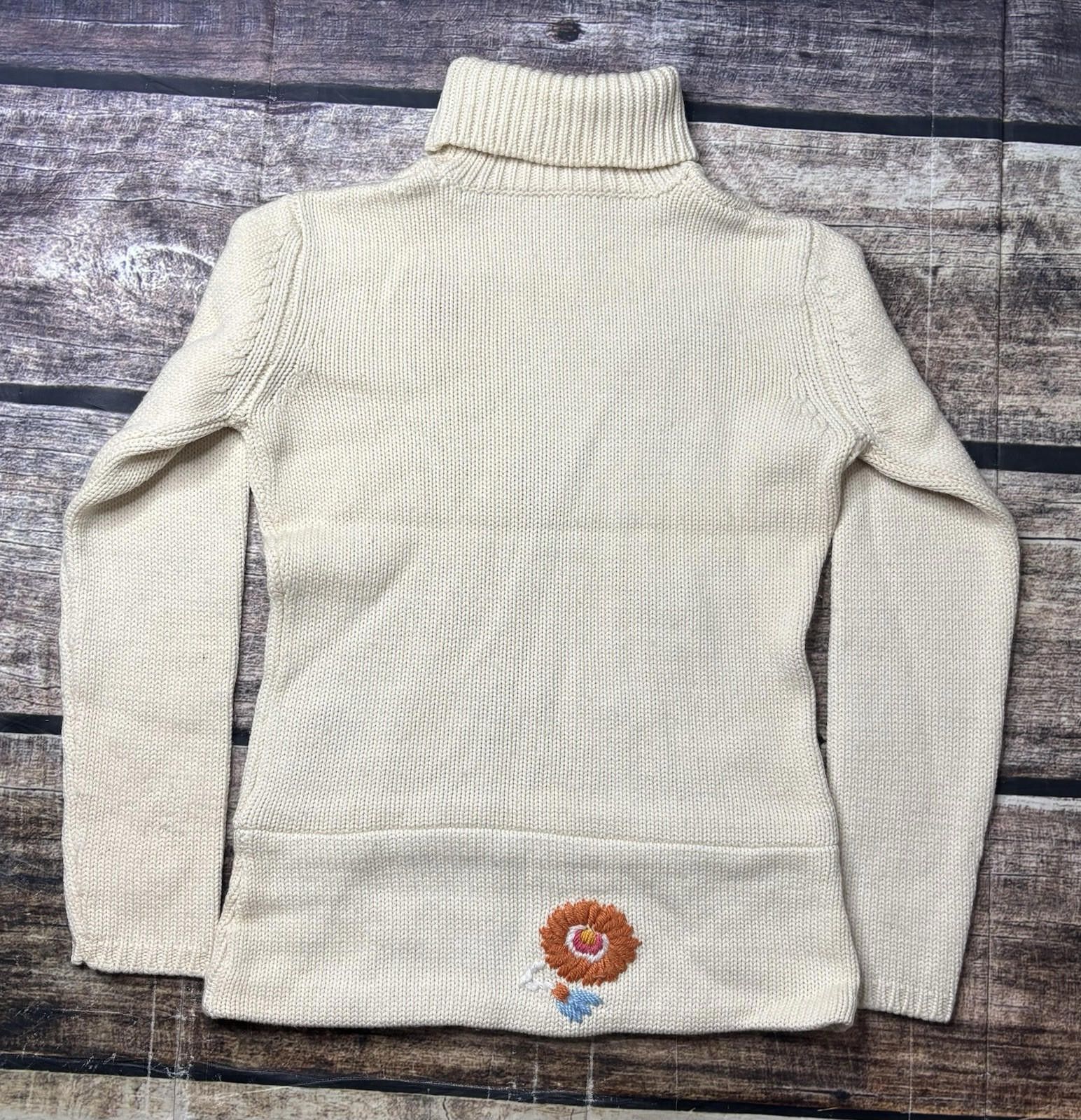 Other Compagnia Italiana Sweater Womens S Floral Embroidered Wool Size S / US 4 / IT 40 - 3 Thumbnail