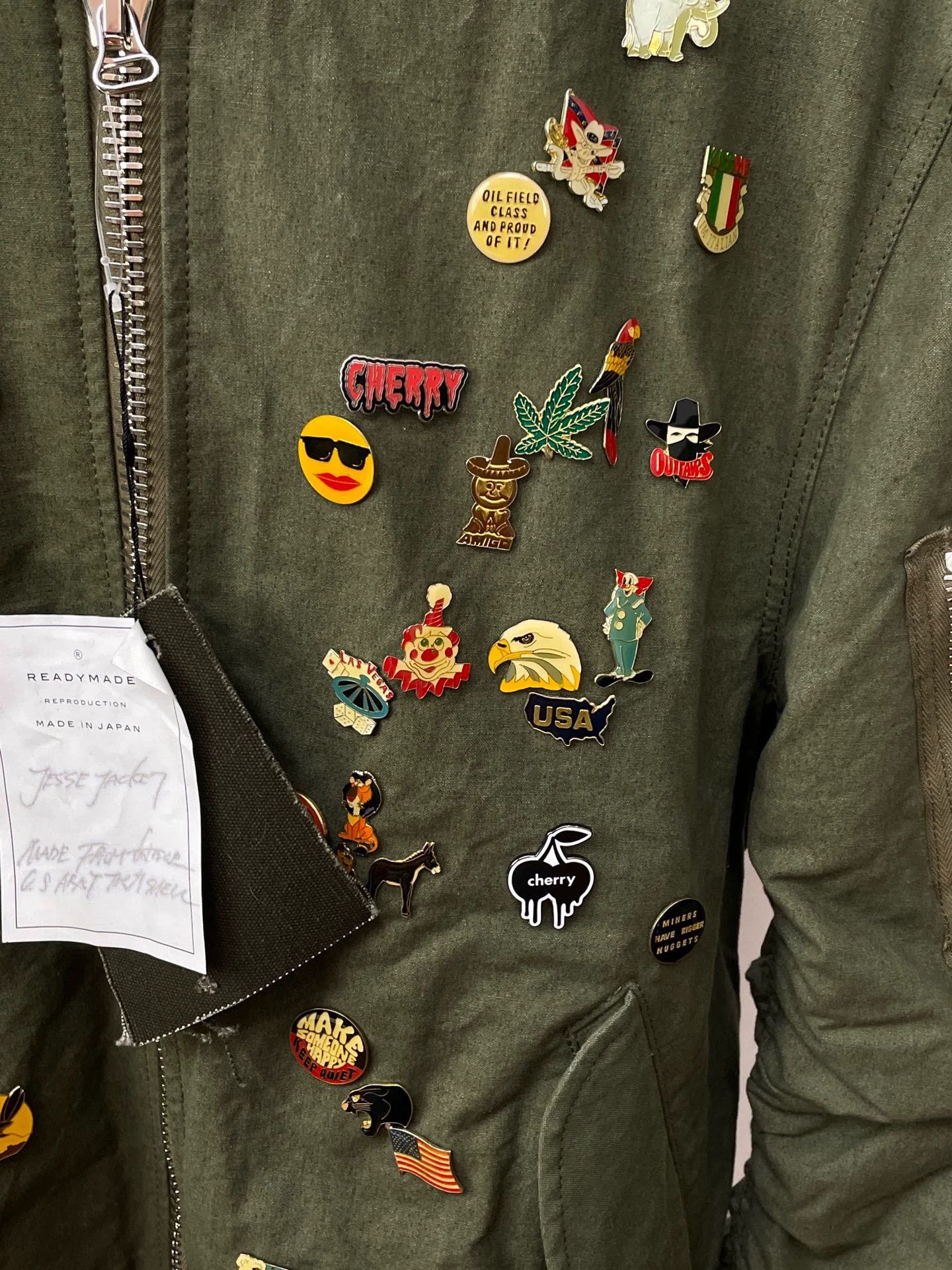READYMADE Readymade Badge Flight Jacket (Size 2, Vintage Military) Size US M / EU 48-50 / 2 - 6 Thumbnail