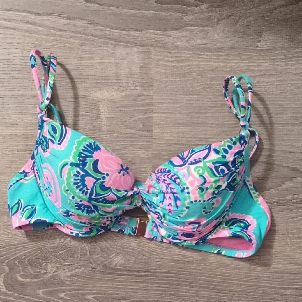 Lilly Pulitzer Bikini Top Size 4 in Pink, Women's