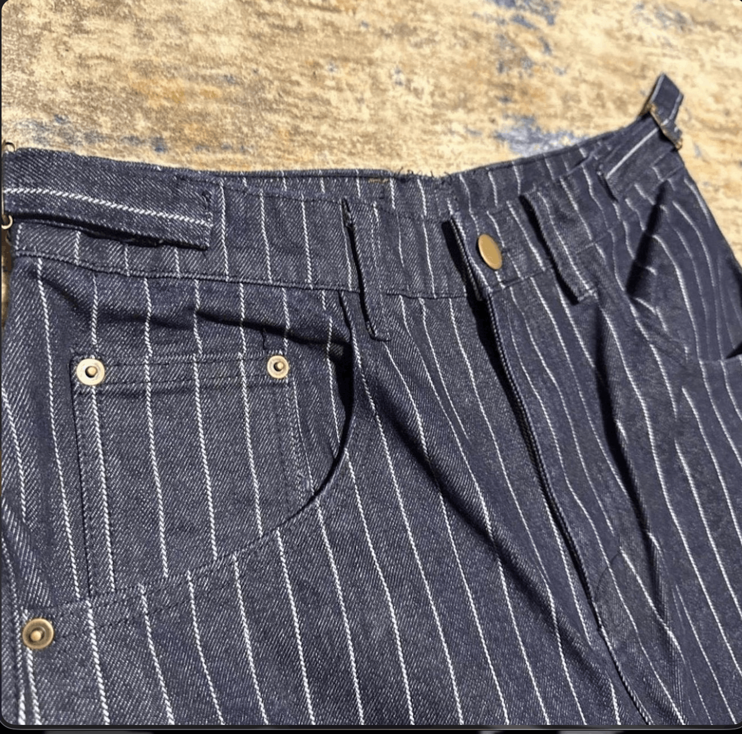 The GV Gallery Hidden Season Baggy Pinstripe Denim Size US 30 / EU 46 - 3 Thumbnail