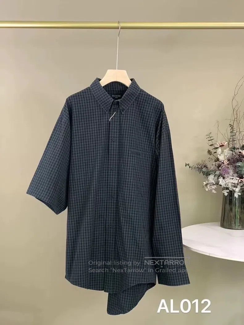 Balenciaga Balenciaga Asymmetrical Plaid Shirt, XS Size Size US XS / EU 42 / 0 - 1 Thumbnail