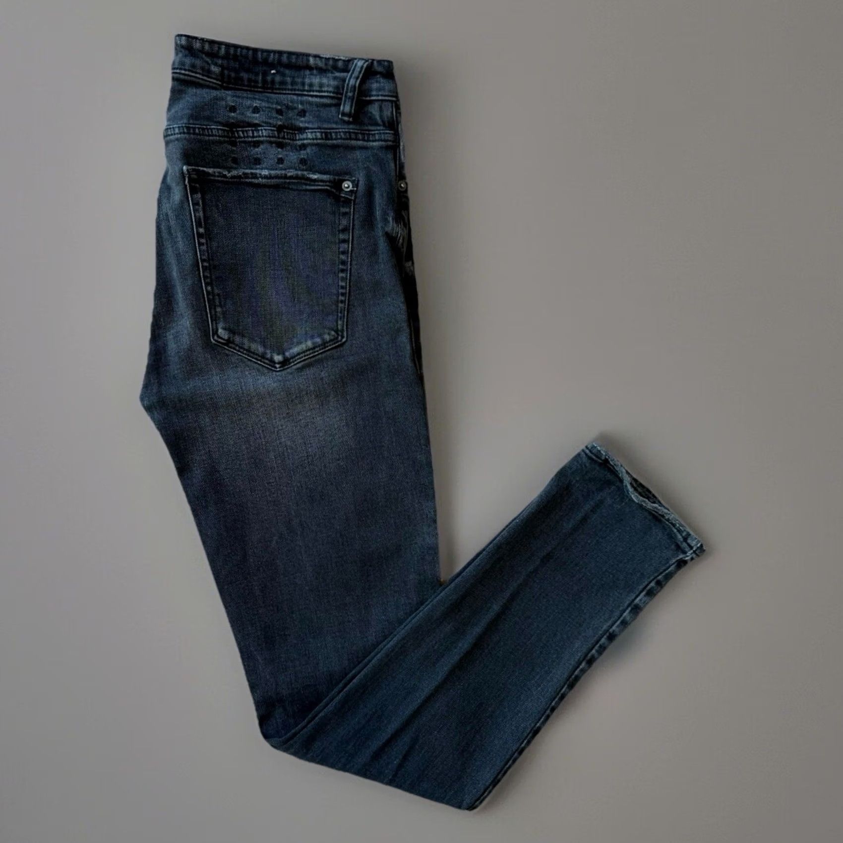 Ksubi Ksubi Jeans 34 Black Dark Wash Skinny Fit Denim Streetwear Jeans Mens Regular Rise Mid Button Logo 34x31.5 501 Style broad Size US 34 / EU 50 - 2 Thumbnail