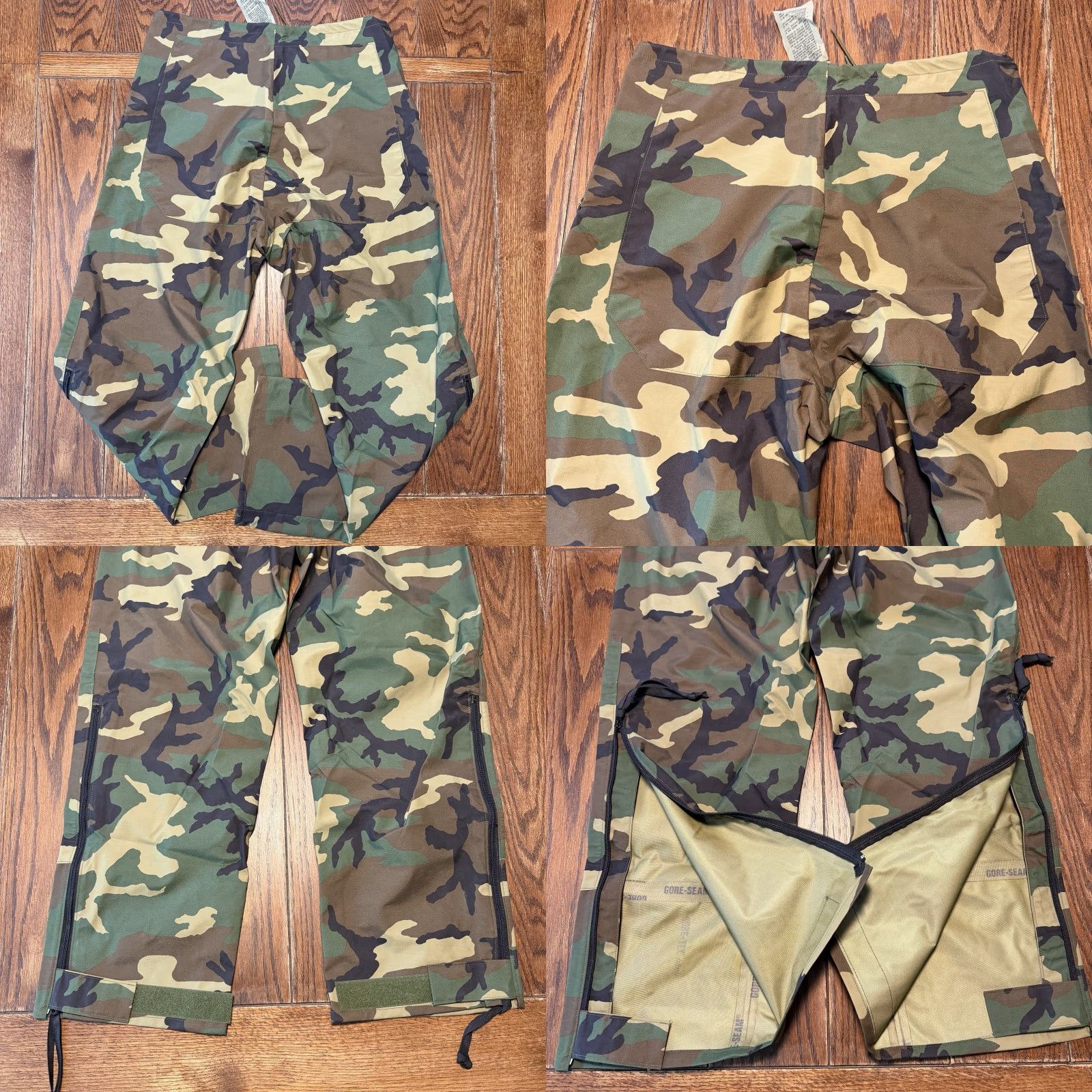 Vintage Army Camo GORE Seam Pants Medium Long Zip Leg Cold Weather Trousers New Size US 31 - 8 Thumbnail