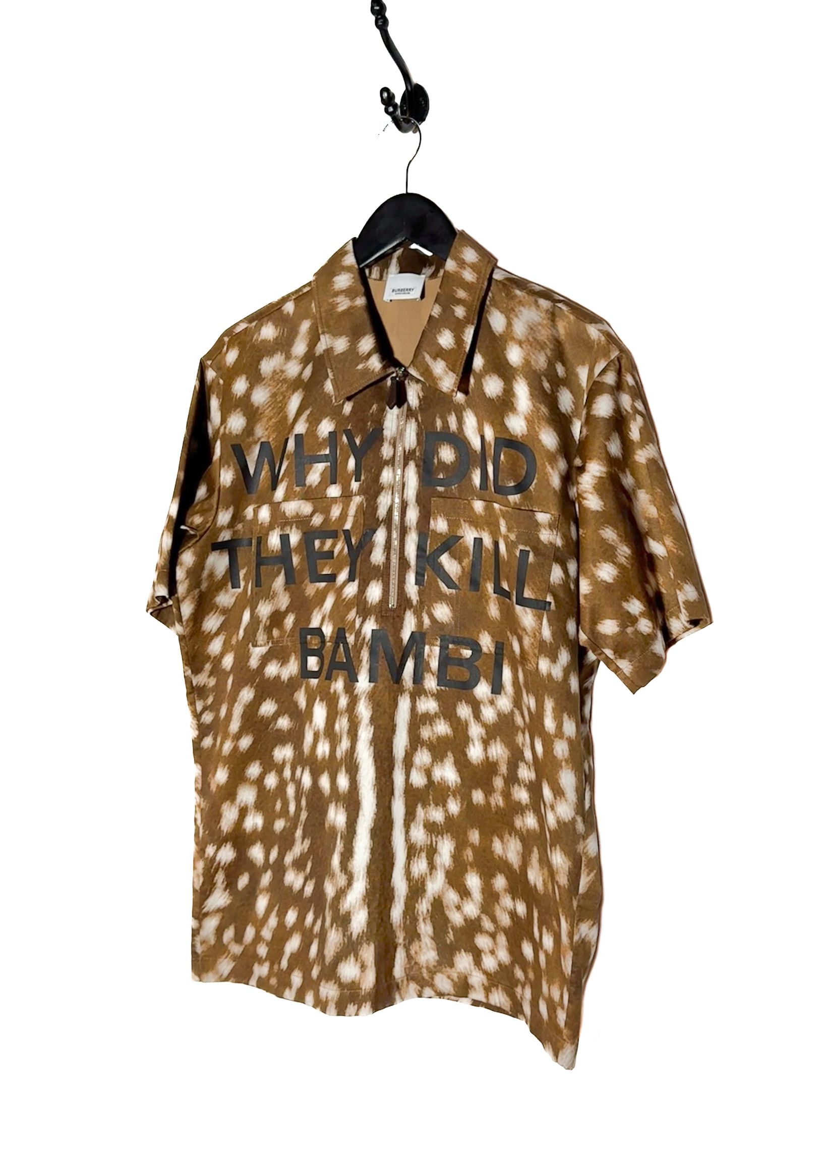 Burberry Burberry "Who Killed Bambi?" Runway Deer Printed Shirt Size US XS / EU 42 / 0 - 2 Thumbnail