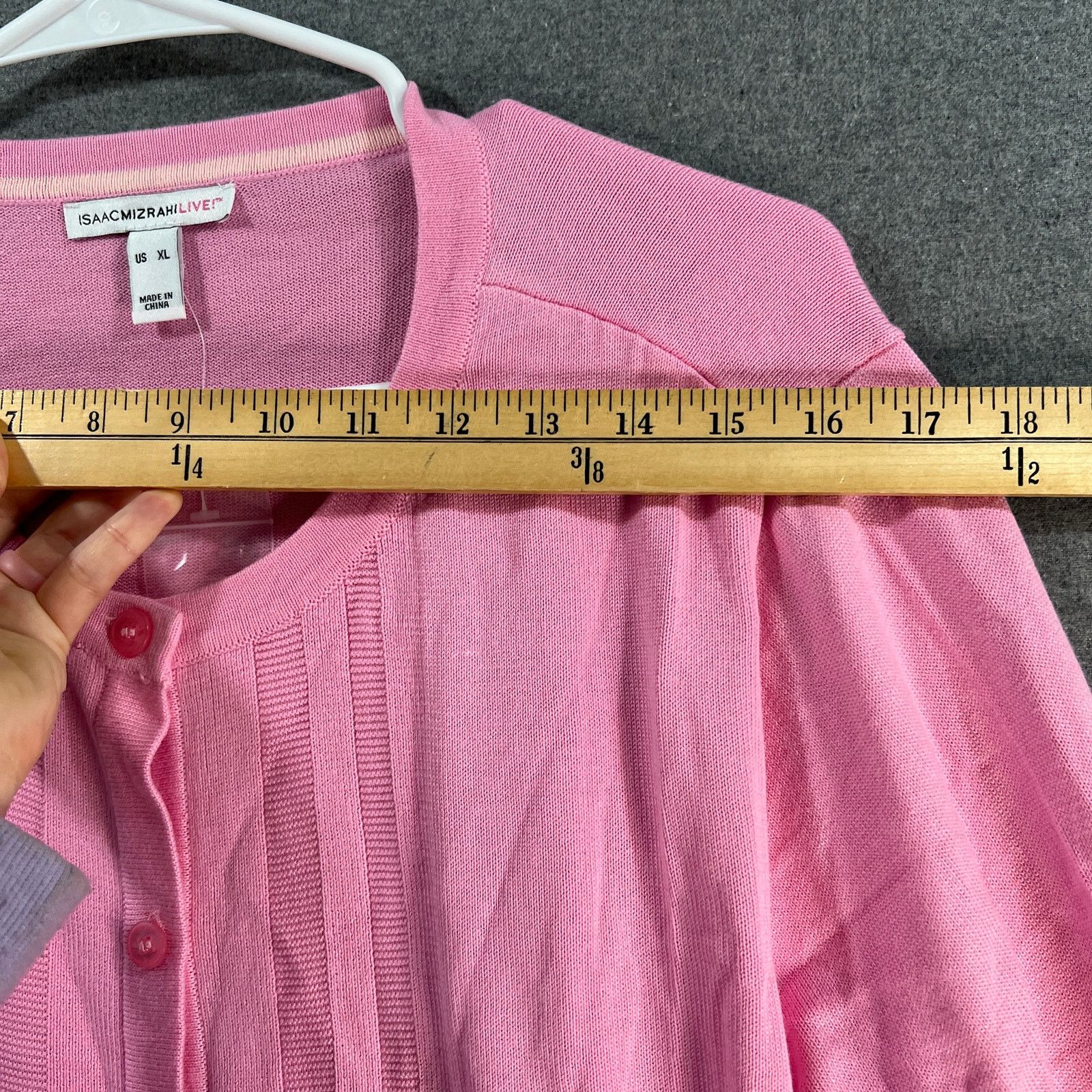 Isaac Mizrahi Isaac Mizrahi Live! Button Front Border Stitch Cardigen Size XL / US 12-14 / IT 48-50 - 6 Thumbnail