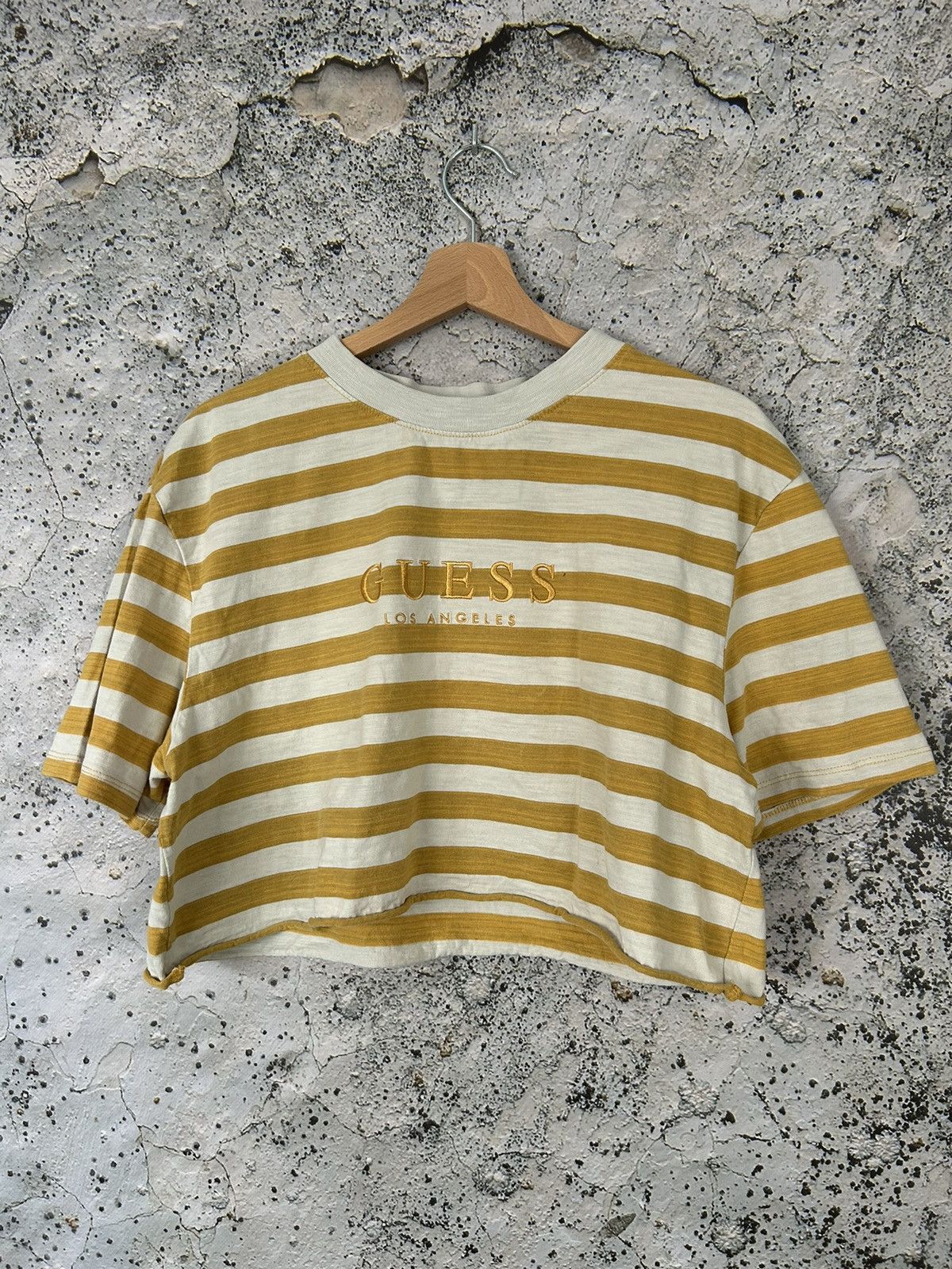 Guess Vintage 90s Guess Jeans Striped Tee Hype Rare Size S / US 4 / IT 40 - 1 Thumbnail