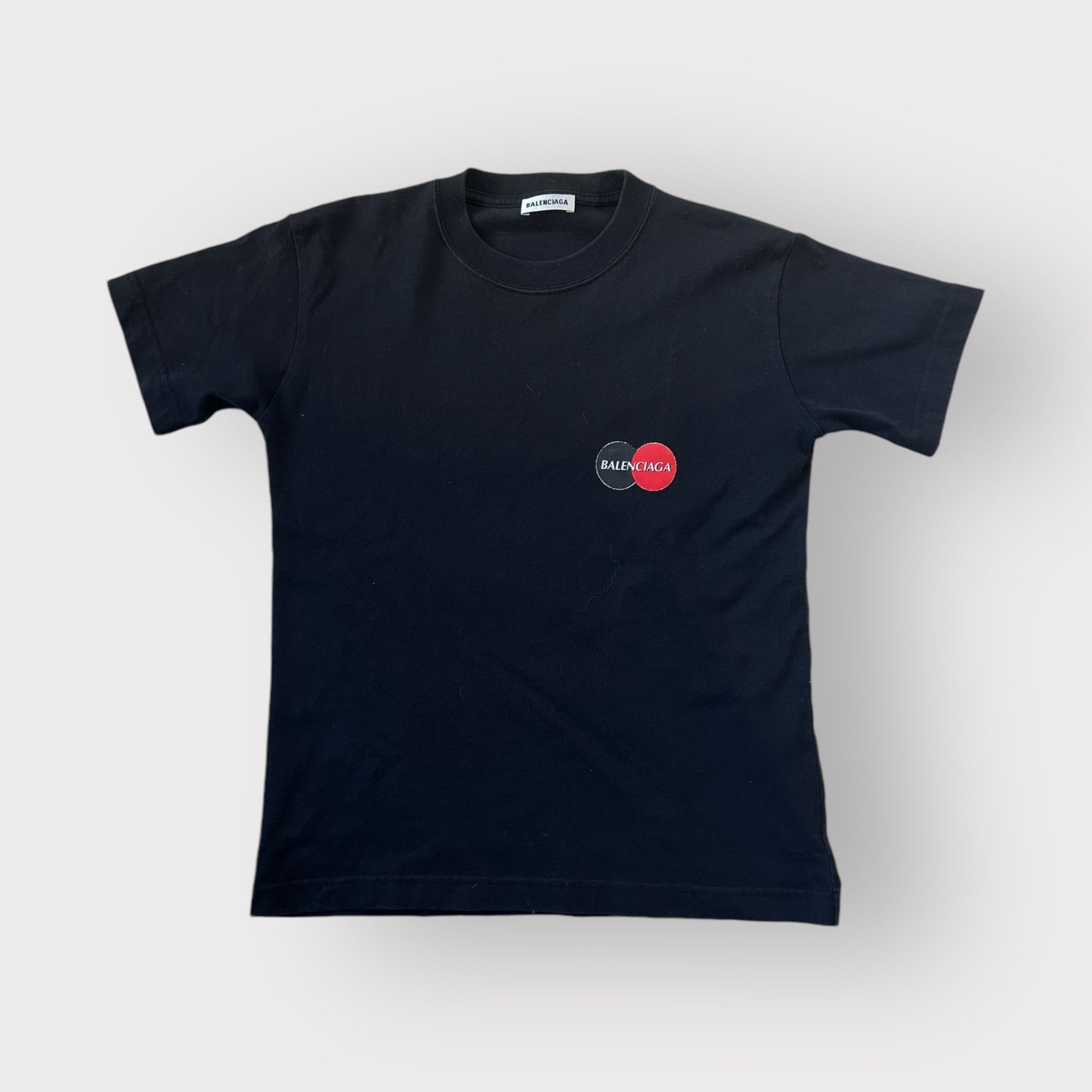 Balenciaga Balenciaga T-Shirt Mastercard Back Logo Print Black Size M / US 6-8 / IT 42-44 - 2 Thumbnail