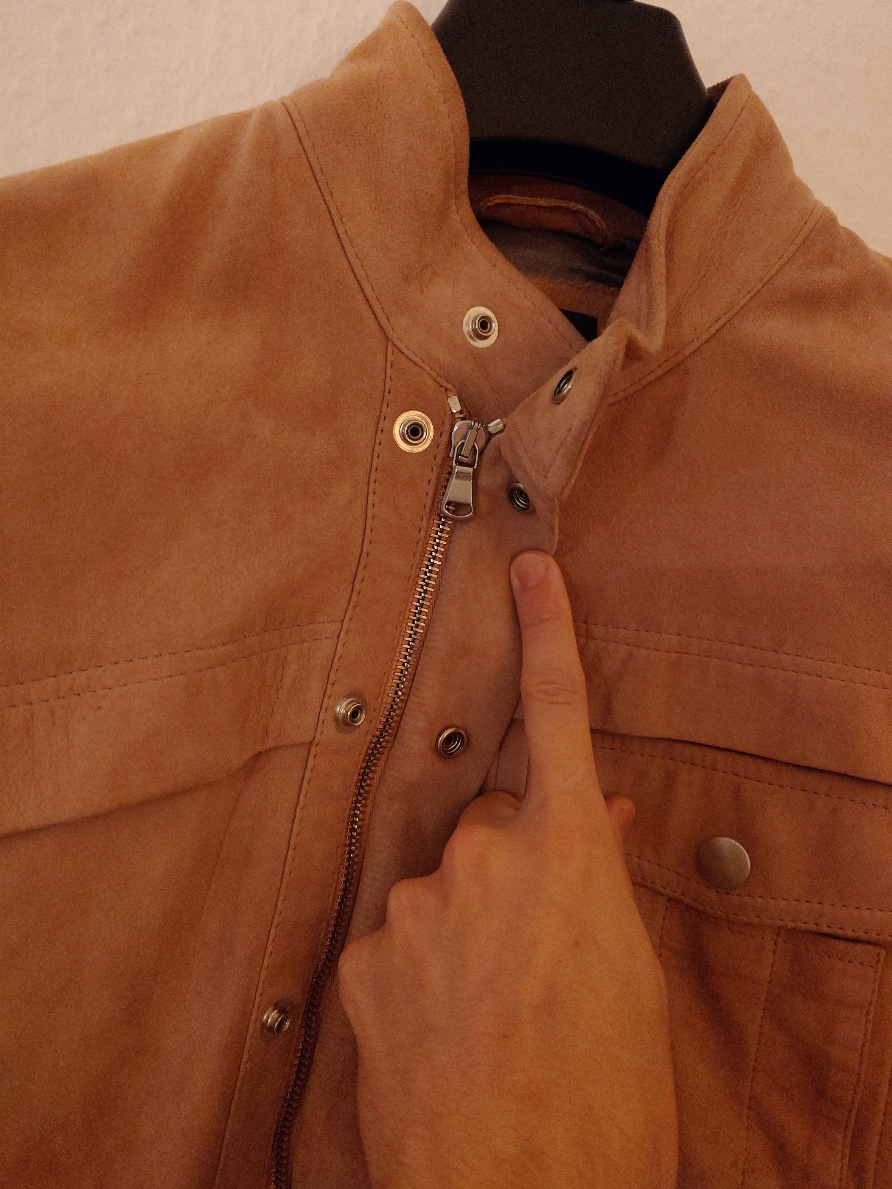 Diesel Black Gold Goat Suede asymmetrical closure cropped biker jacket Size US M / EU 48-50 / 2 - 3 Thumbnail