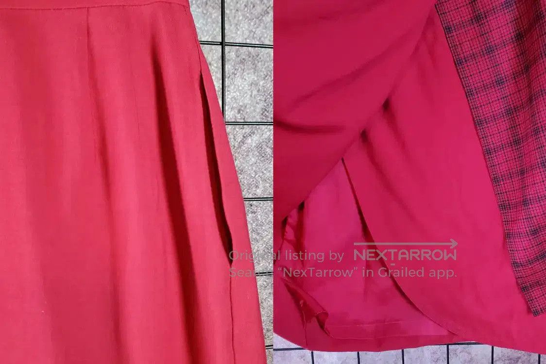 Dior Dior Irregular Red Wool Mini Skirt . Size 23" - 8 Thumbnail