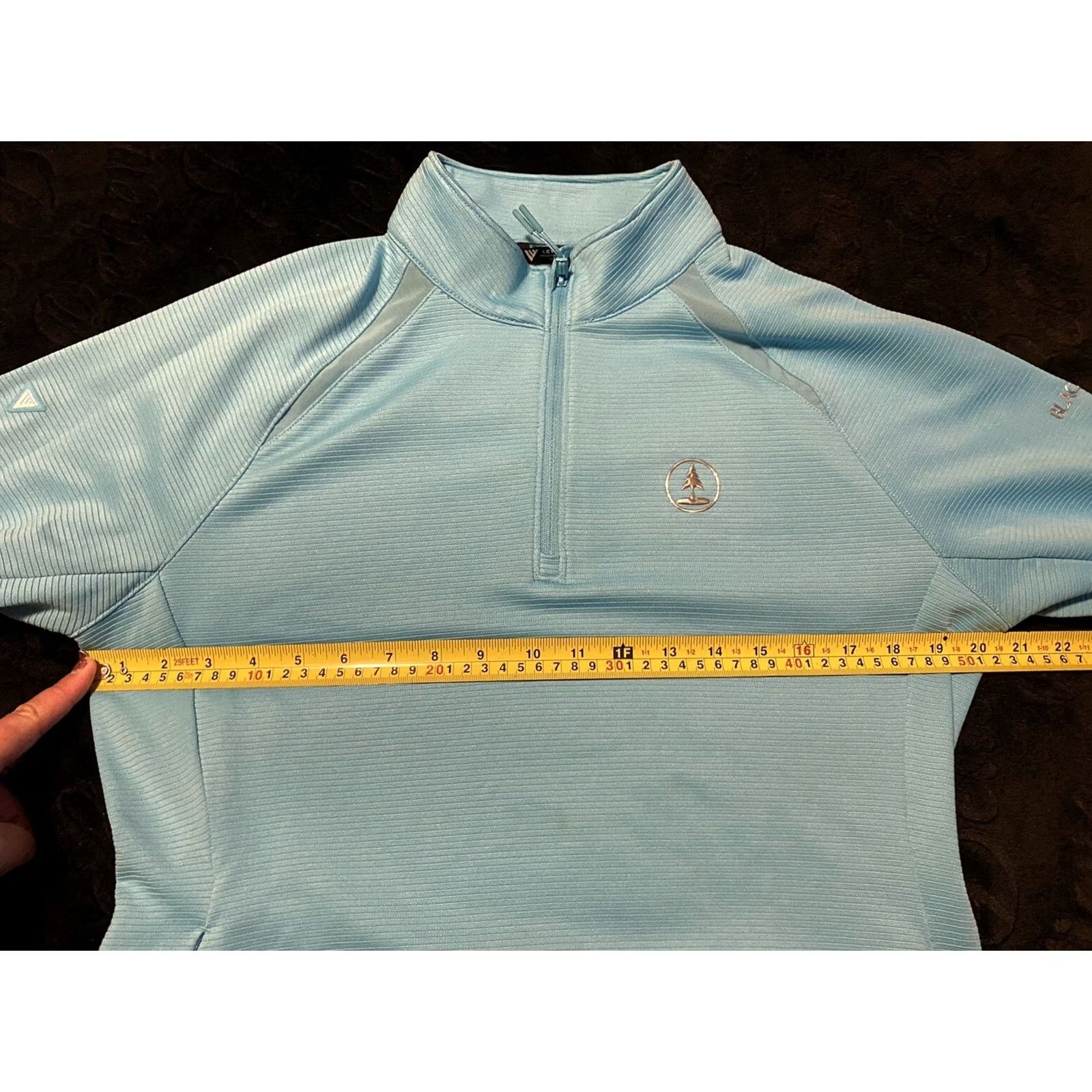 Vintage LEVELWEAR Women’s Blue 1/4 Zip Band Collar Pullover Top L Activewear Jersey Athletic Modern Size L / US 10 / IT 46 - 6 Thumbnail