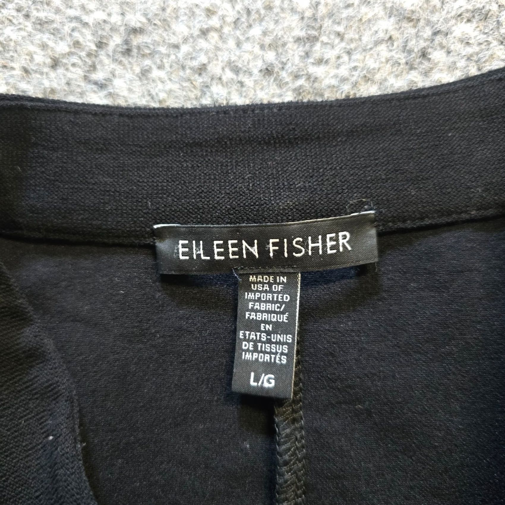 Eileen Fisher Eileen Fisher Jacket Women L Black Cardigan Pocket Buttons Lagenlook Capsule Monaural Size L / US 10 / IT 46 - 5 Thumbnail