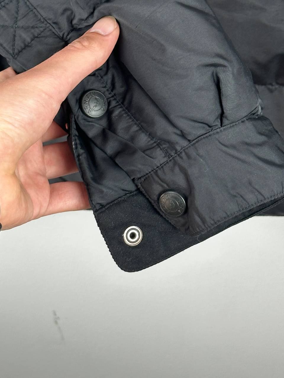 Armani Vintage Armani Jeans Black Nylon Quilted Down Puffer Jacket Size US M / EU 48-50 / 2 - 7 Thumbnail