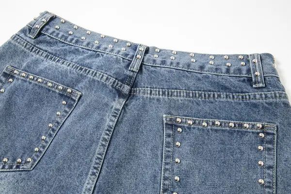 Japanese Brand VIBE American style distressed loose beaded washed jeans Size US 32 / EU 48 - 5 Thumbnail
