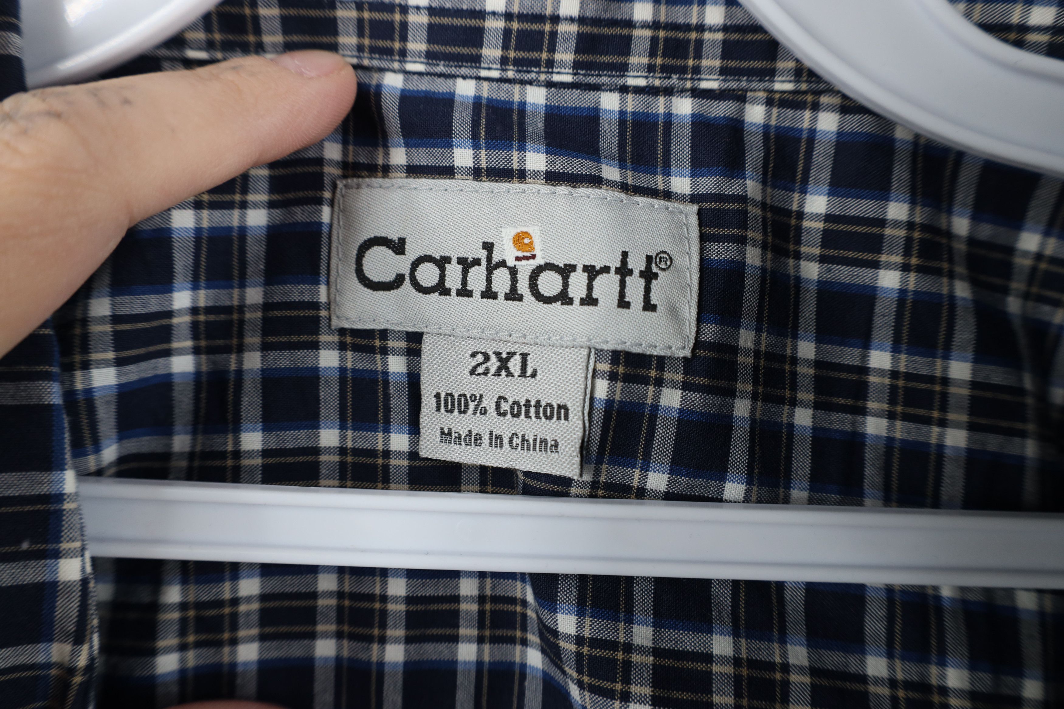 Carhartt Vintage Carhartt Pocket Short Sleeve Button Down Shirt Plaid Size US XXL / EU 58 / 5 - 8 Thumbnail