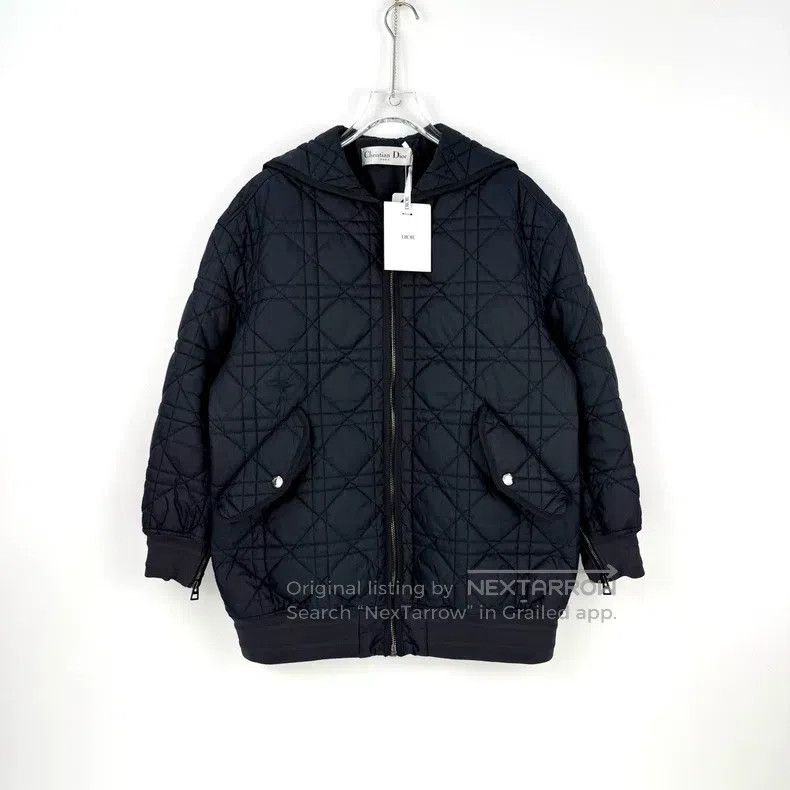 Dior Dior Dark blue embroidered bee diamond plaid navy collar c Size S / US 4 / IT 40 - 3 Thumbnail
