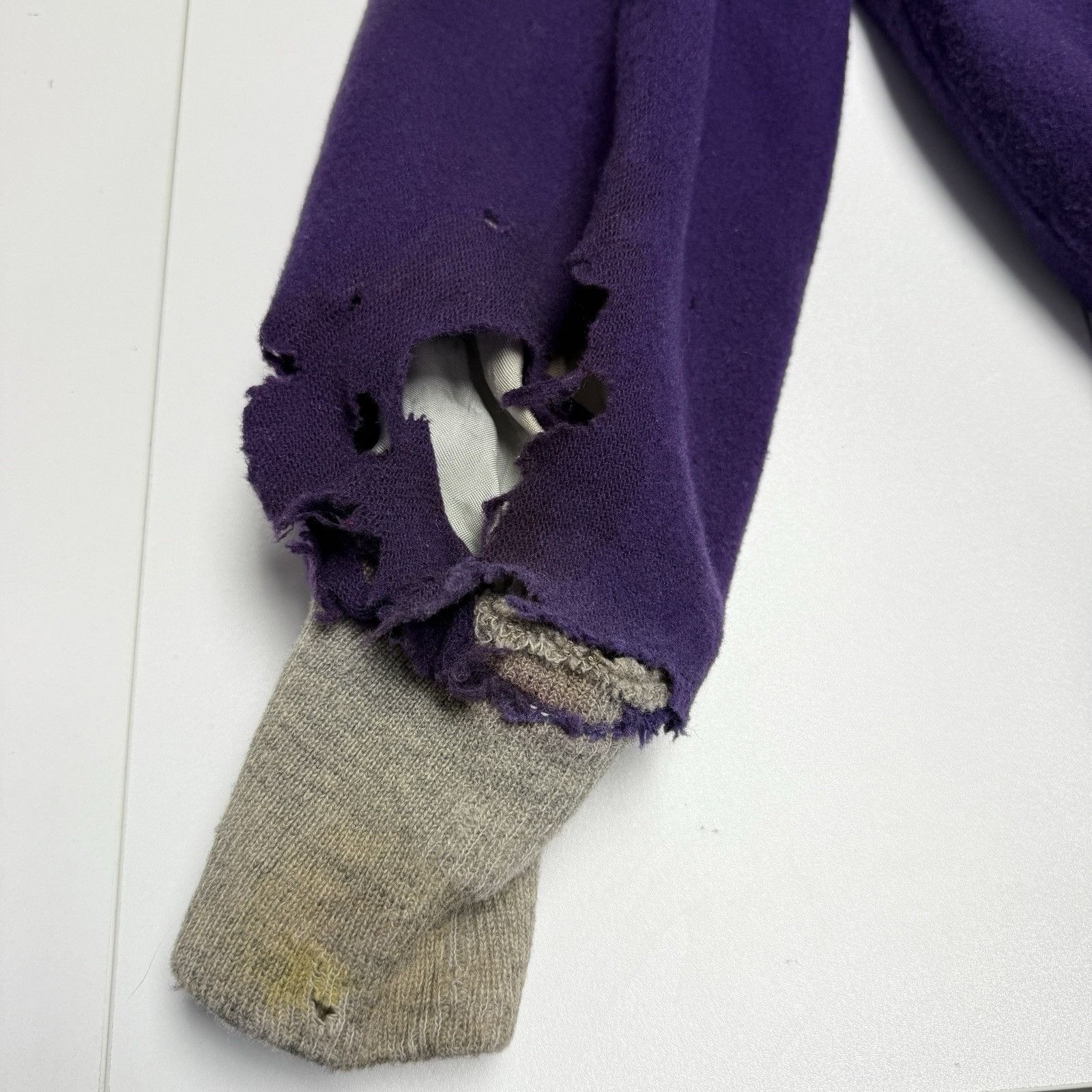 Holloway Vintage Holloway Letterman Jacket Mens 44 Purple Wool Bomber Size US M / EU 48-50 / 2 - 5 Thumbnail