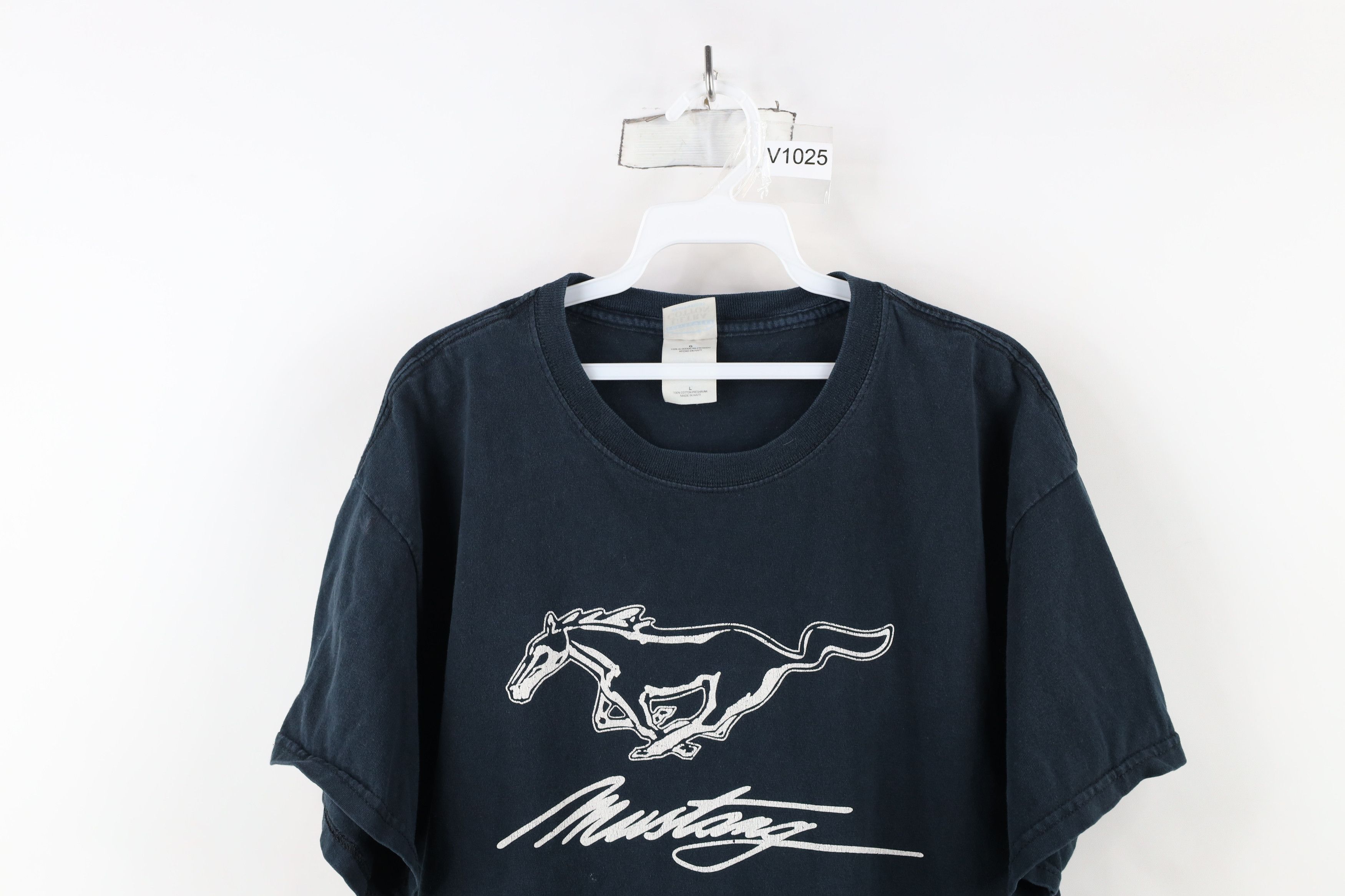 Vintage Vintage 90s Spell Out Ford Mustang Short Sleeve T-Shirt Size US L / EU 52-54 / 3 - 2 Thumbnail