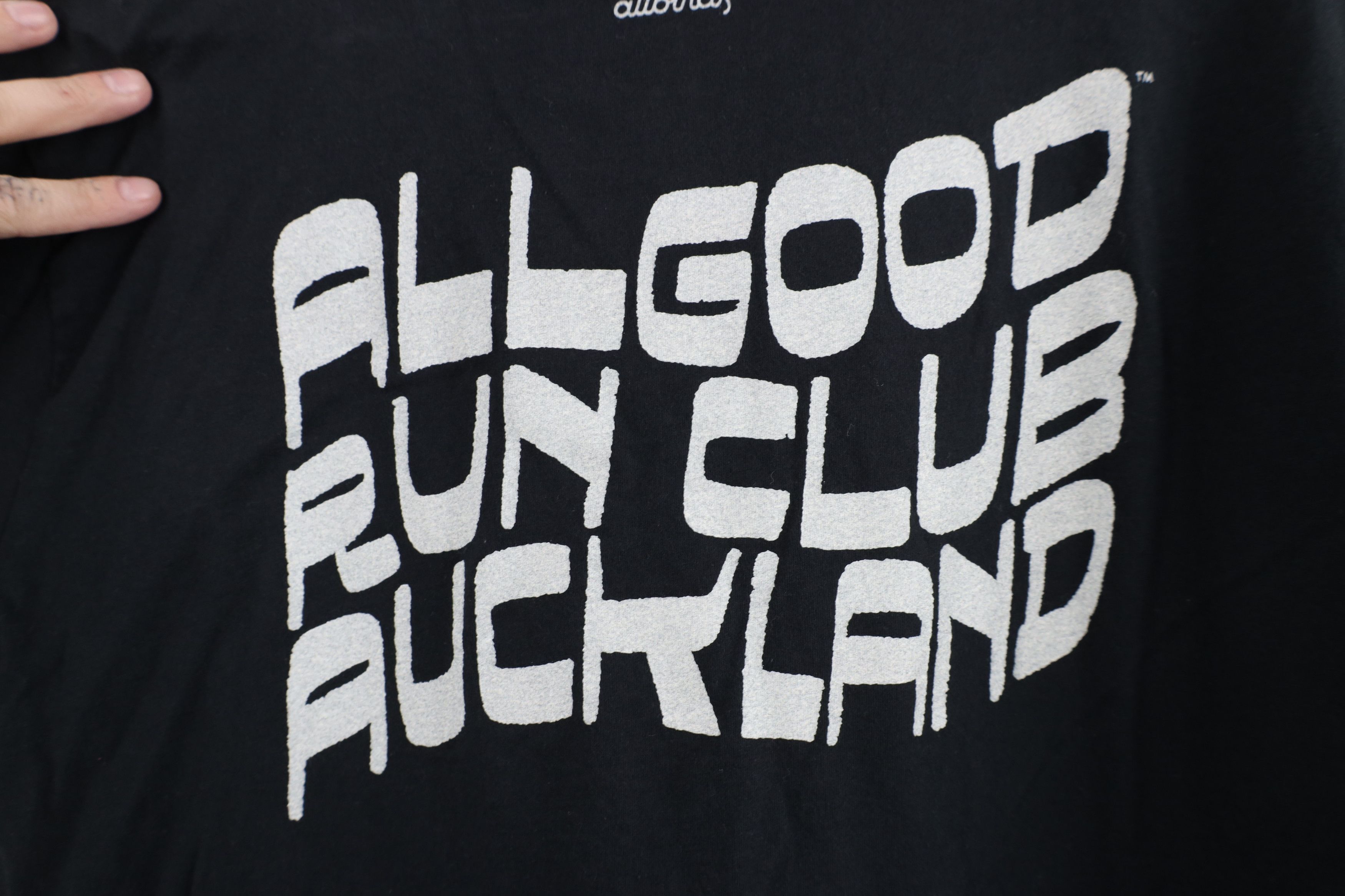 Vintage Allbirds Spell Out All Good Auckland Run Club T-Shirt Black Size M / US 6-8 / IT 42-44 - 12 Thumbnail