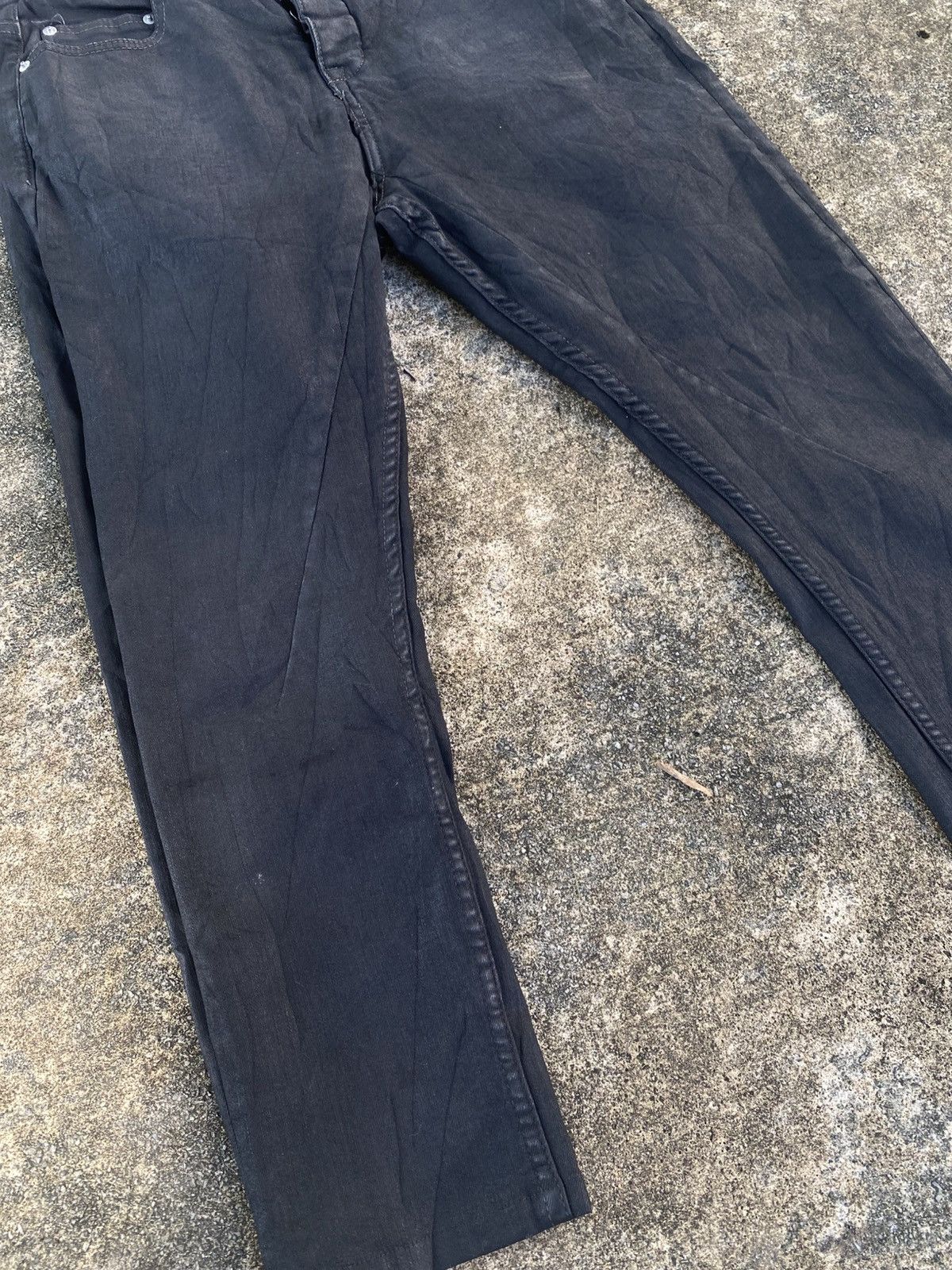 Rick Owens Drkshdw Rick Owens Drkshdw Blax Wax Creatch Cut Pant Size US 30 / EU 46 - 2 Thumbnail