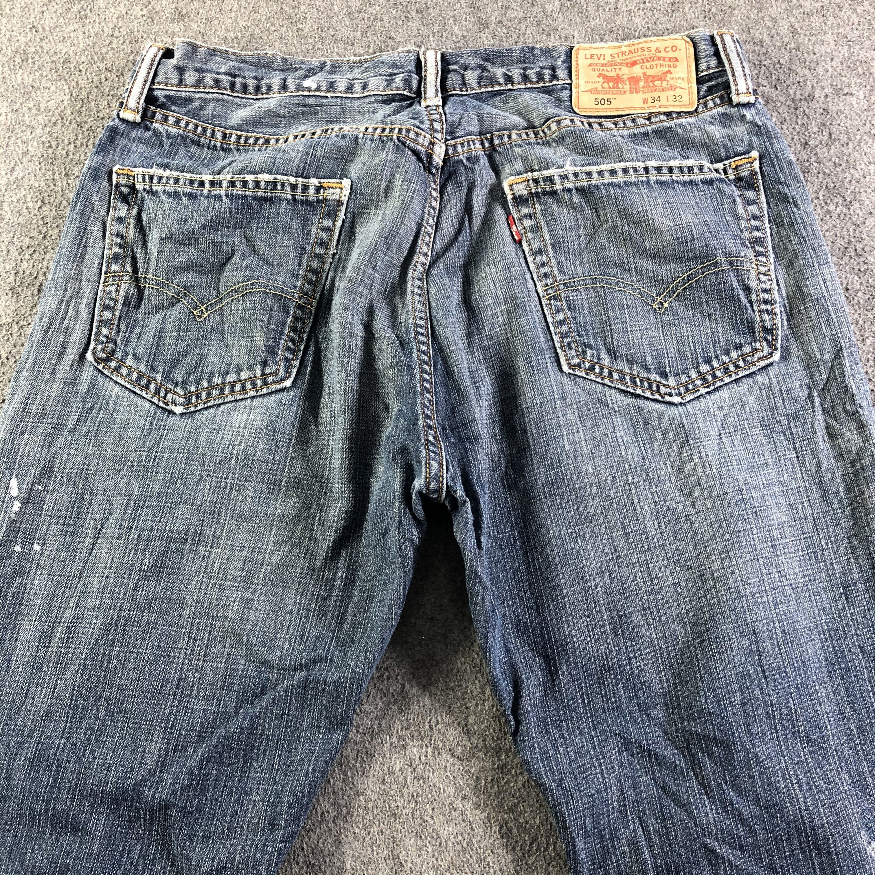 Levi's Vintage Blue Wash Levis 505 Jeans-J4178 Size US 34 / EU 50 - 4 Thumbnail