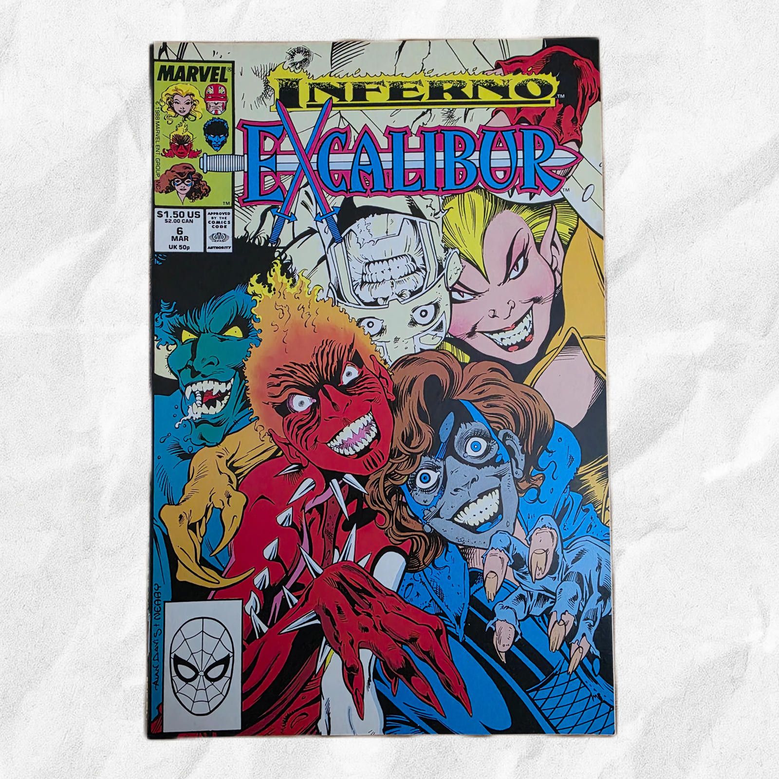 Marvel Comics Excalibur #6 1989 Marvel Inferno Comic VF (C) Size ONE SIZE - 1 Thumbnail