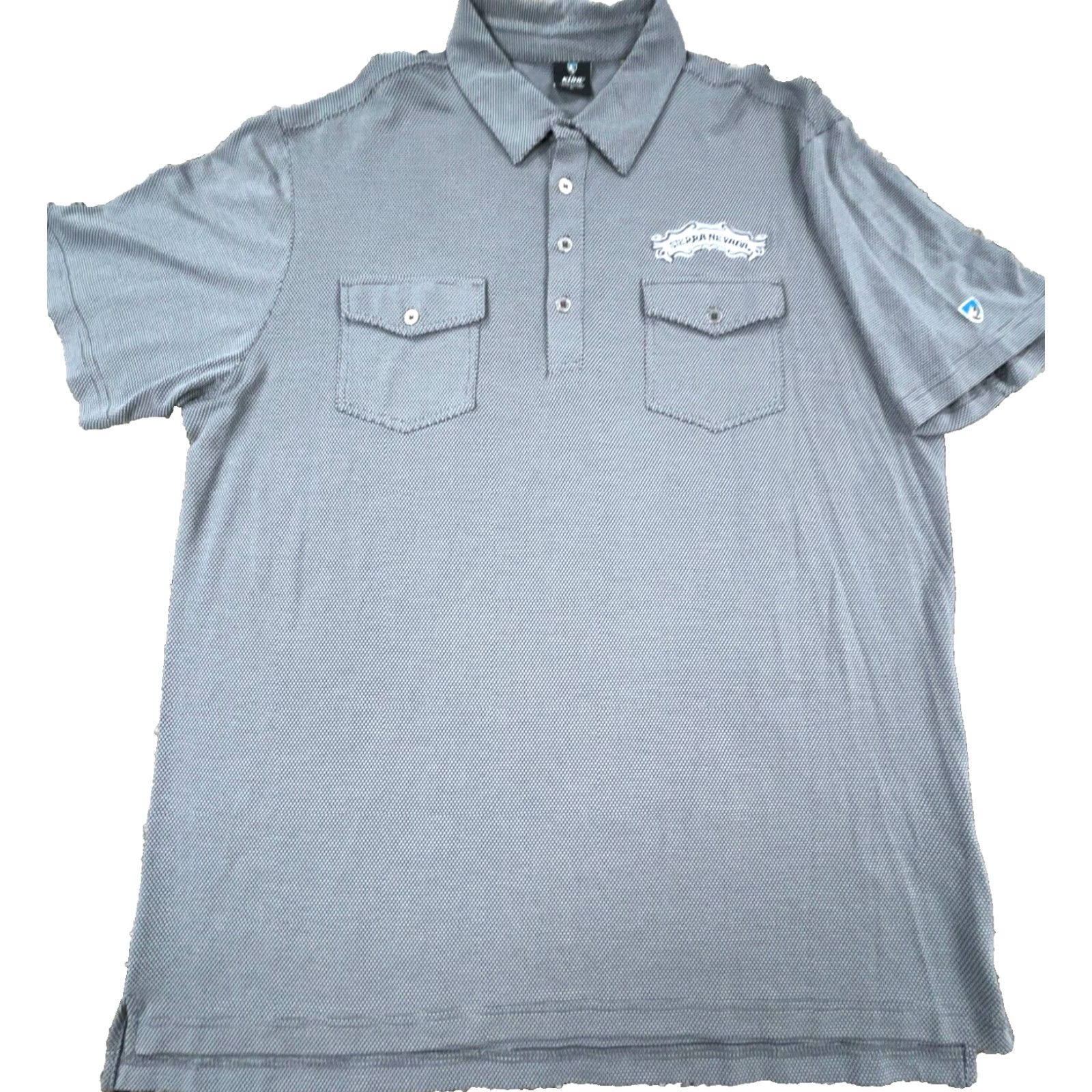 Vintage Kuhl Polo Shirt Large Gray Polo Shirt Gray Kuhl Logo Pockets Outdoors Hiking Sierra Nevada Adult Nike? Size US L / EU 52-54 / 3 - 2 Thumbnail