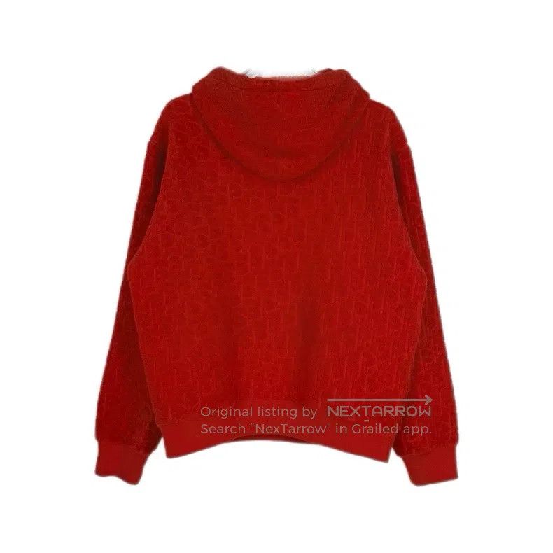 Dior Dior Red classic full logo towel hooded sweatshirt Size US L / EU 52-54 / 3 - 2 Thumbnail