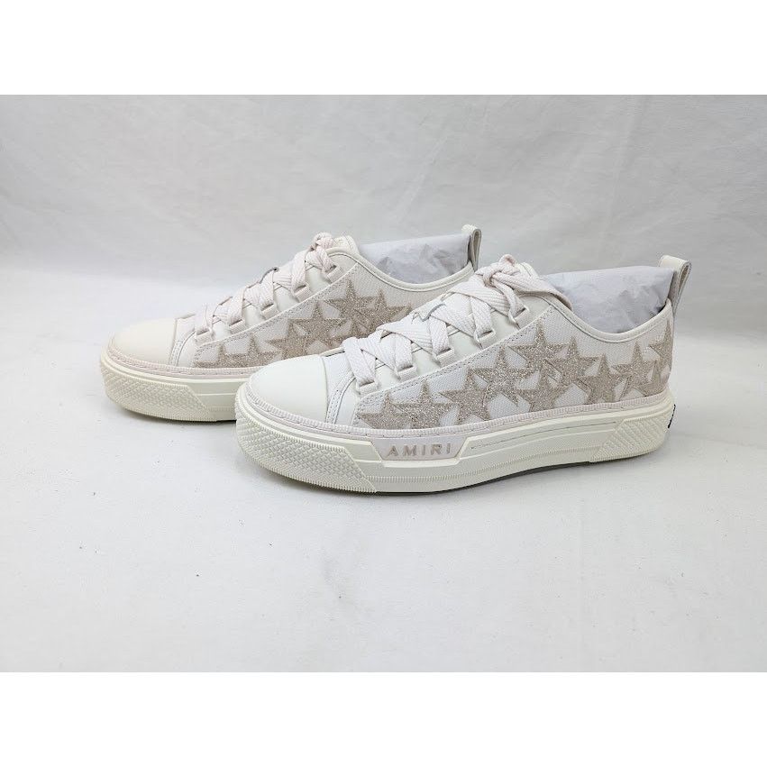 Amiri o1rshd1 Stars Court Low-Top Sneakers in Alabaster Size US 10 / EU 43 - 17 Thumbnail