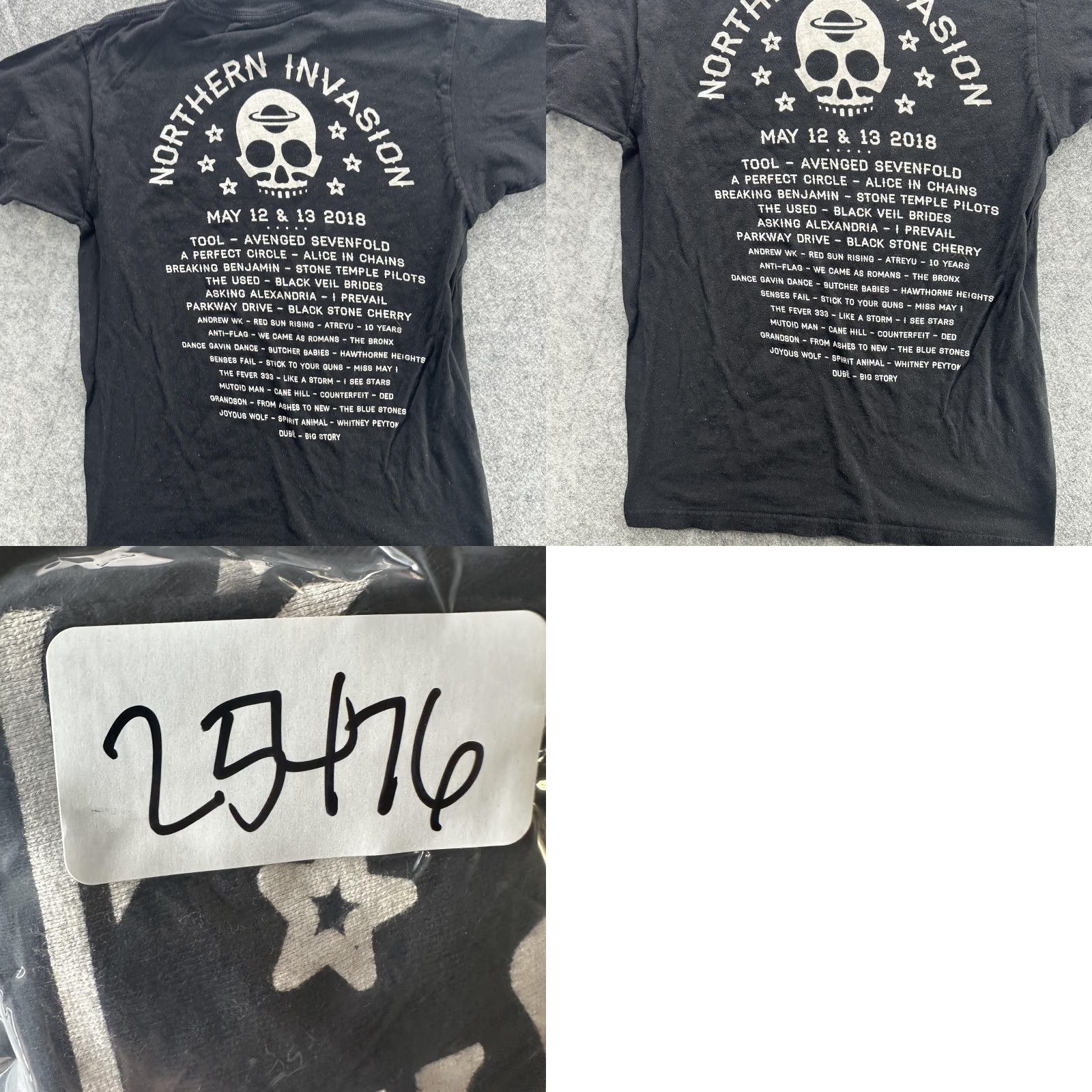 Tultex Northern Invasion Shirt Mens Medium Black 2018 Band Concert Tour Rock Tee Size US M / EU 48-50 / 2 - 9 Thumbnail