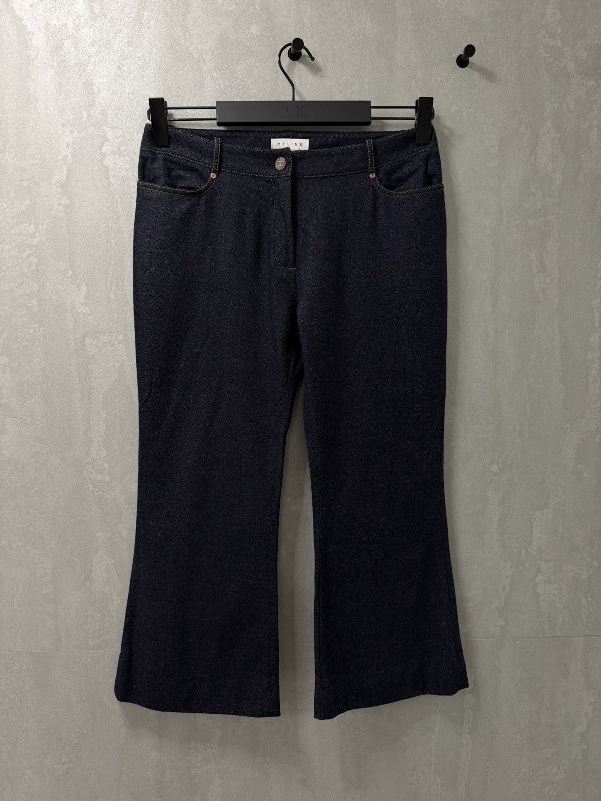 Celine CELINE triomphe Back logo wool flare croped pants vintage Size 28" / US 6 / IT 42 - 2 Thumbnail