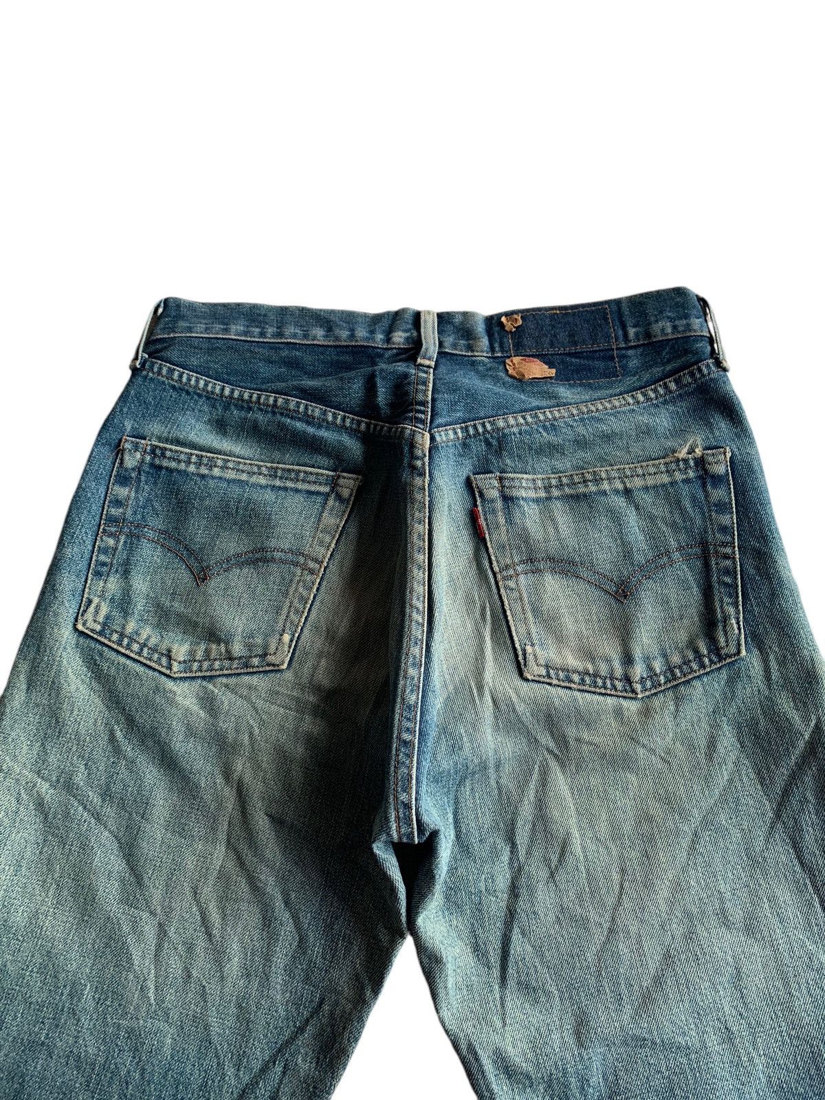 Vintage Levis Big E 502XX Selvedge Distressed Denim
