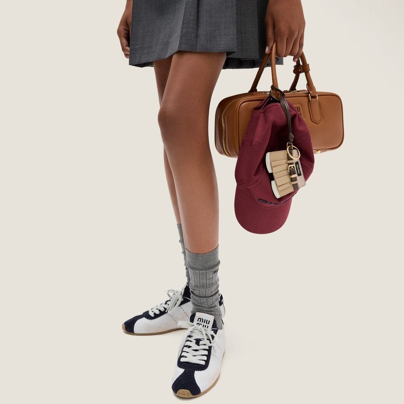 Miu Miu o1B3y1r0526 Padded Nappa Leather And Suede Sneakers Size US 8 / IT 38 - 6 Thumbnail