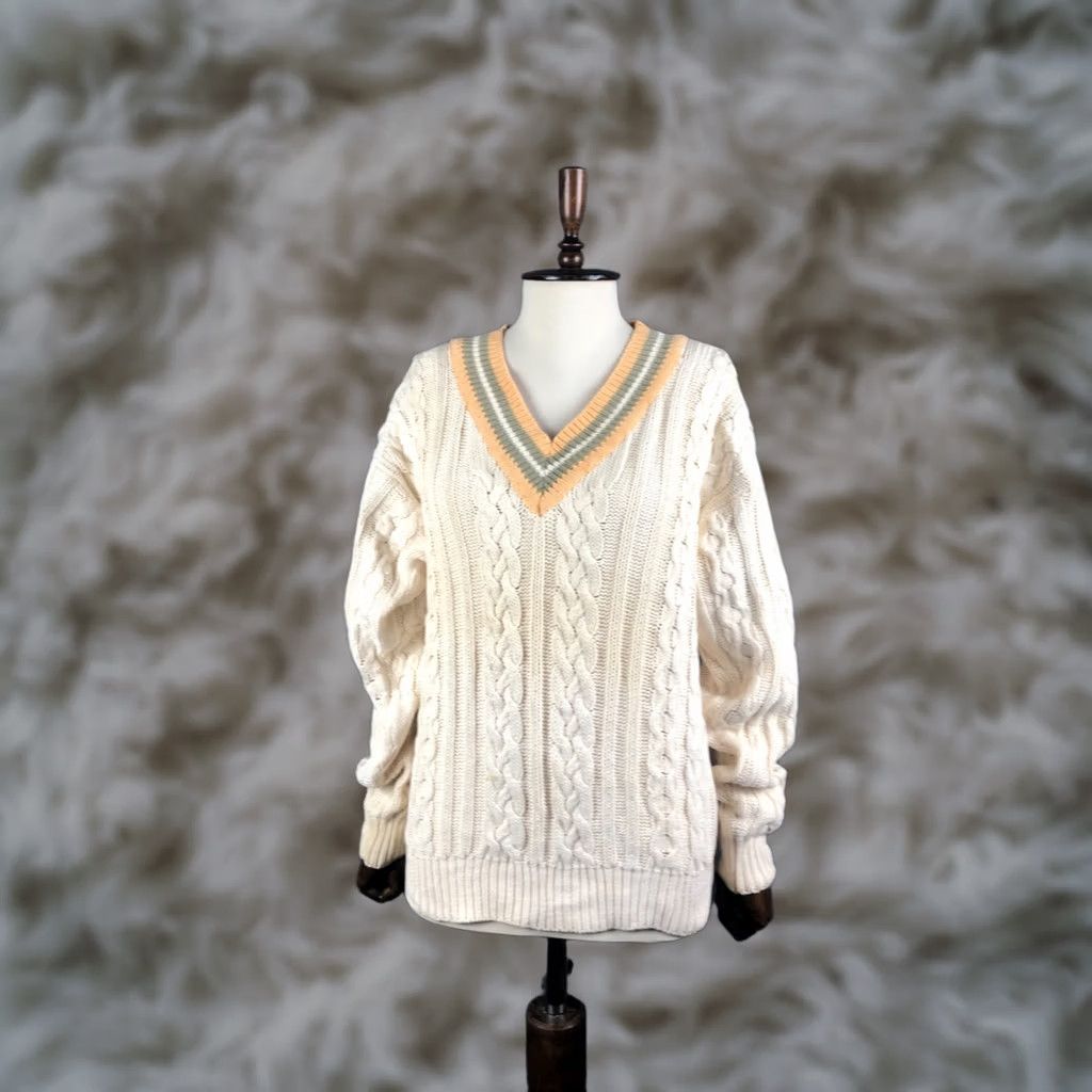 Gap Gap Pullover Womens S Ivory Cable Knit Cotton Women Size Size S / US 4 / IT 40 - 1 Thumbnail
