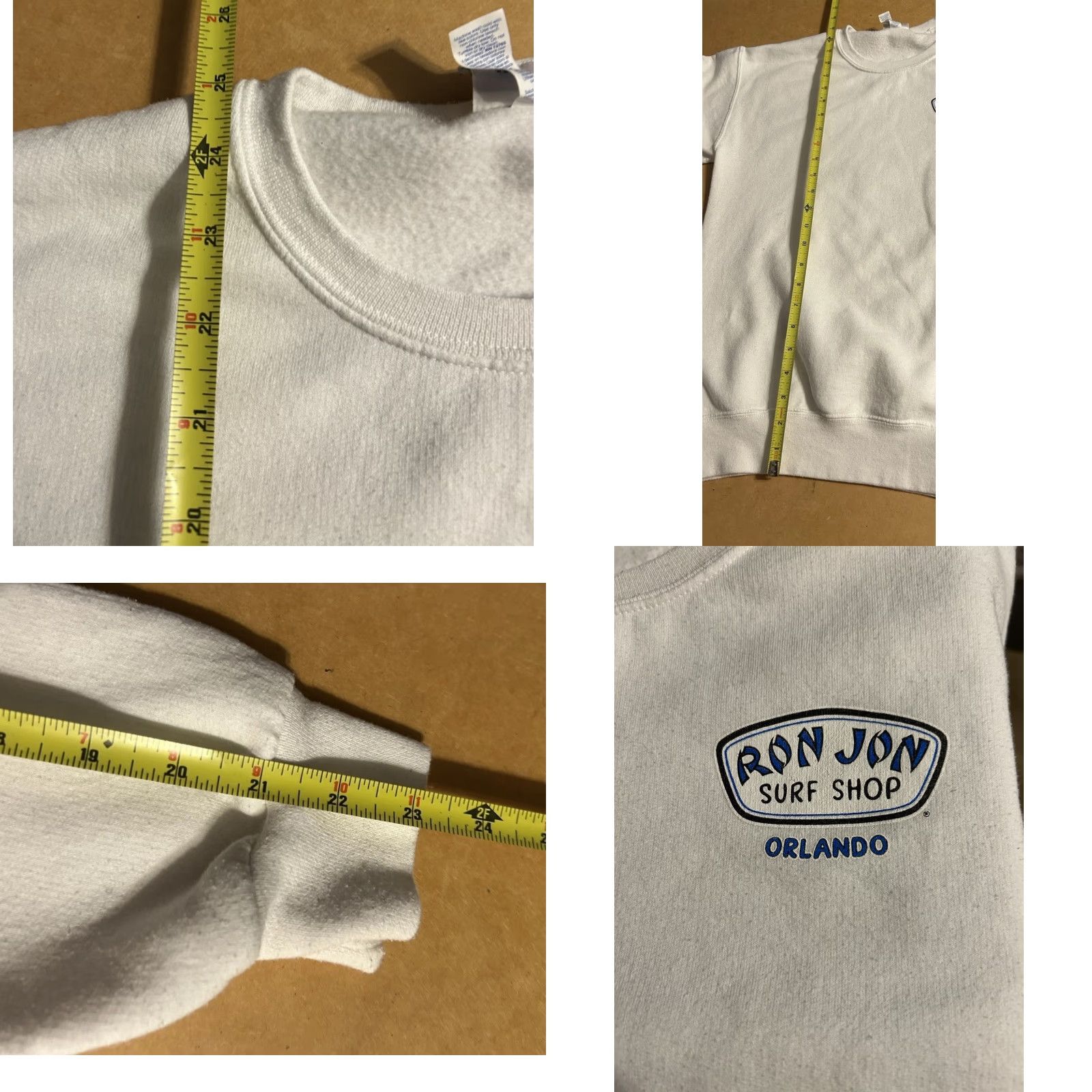 Ron Jon Surf Shop VINTAGE Ron Jon Surf Shop Sweatshirt Adult Small White Double Sided Graphic Print Crew Neck Pullover Long Sleeve Size US S / EU 44-46 / 1 - 10 Thumbnail