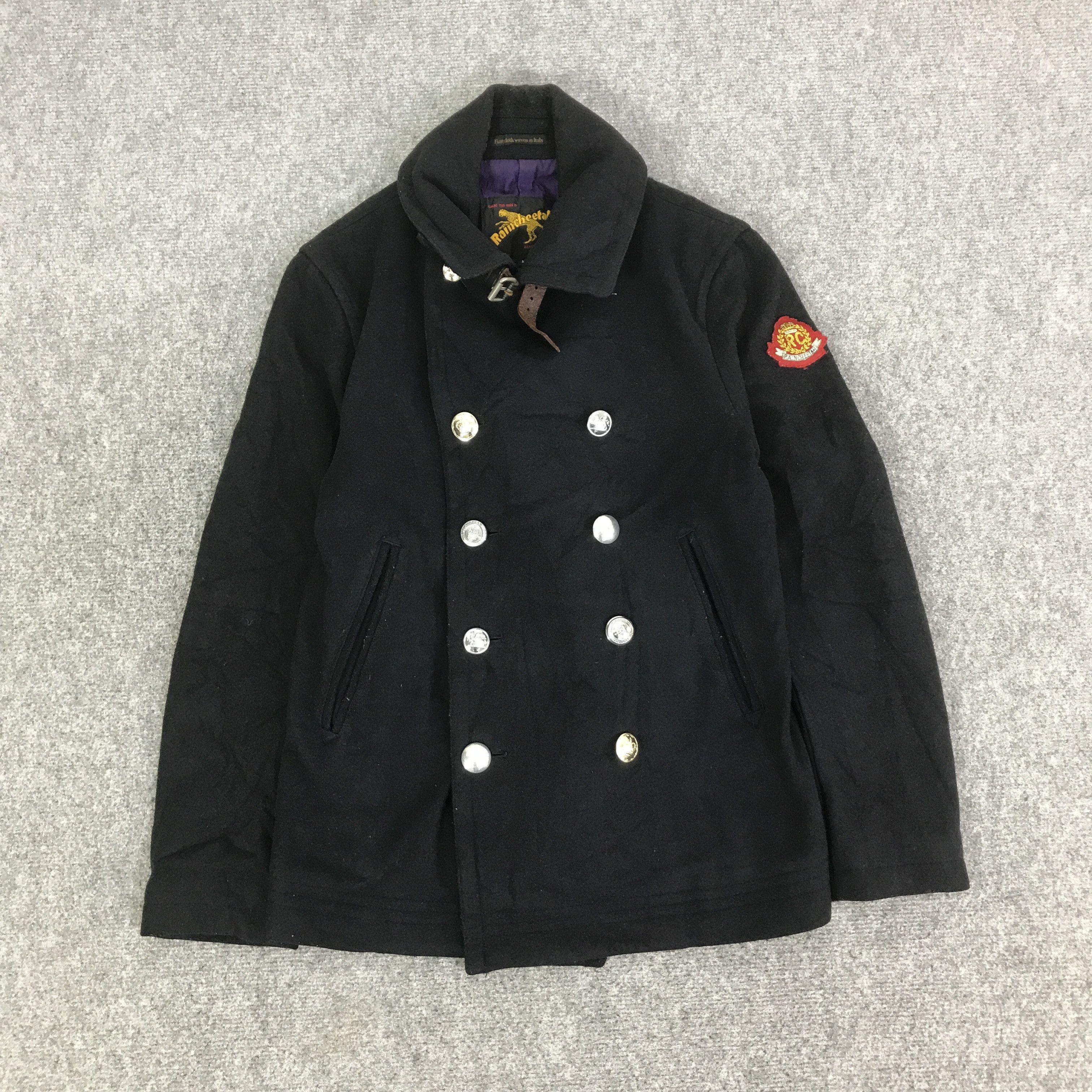 Japanese Brand RAINCHEETAH DOUBLE BRESTED WOOL COAT JACKET K99B3 Size US M / EU 48-50 / 2 - 1 Thumbnail