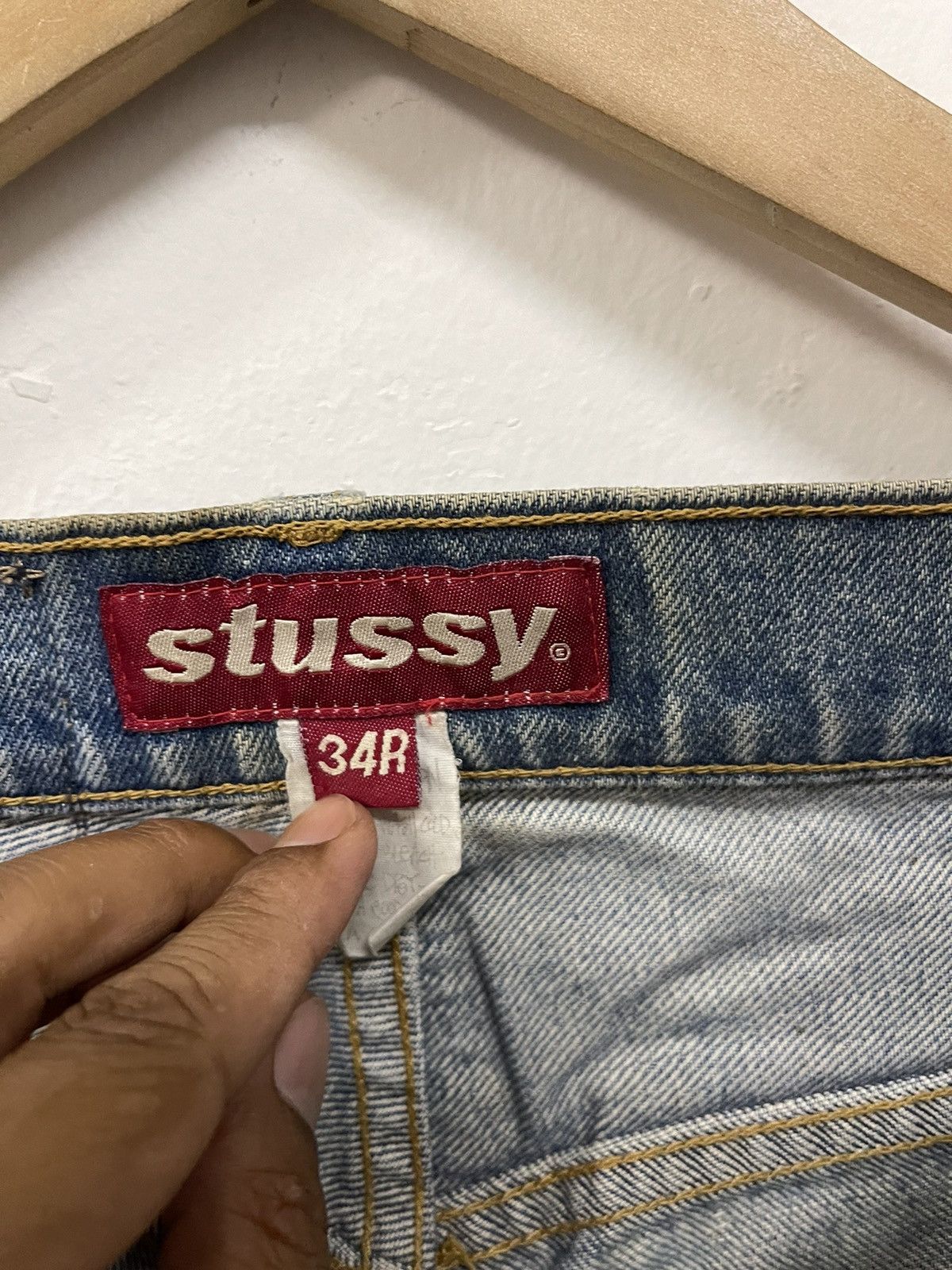 Stussy Stussy Made In USA grunge distressed denim Size US 33 - 6 Thumbnail