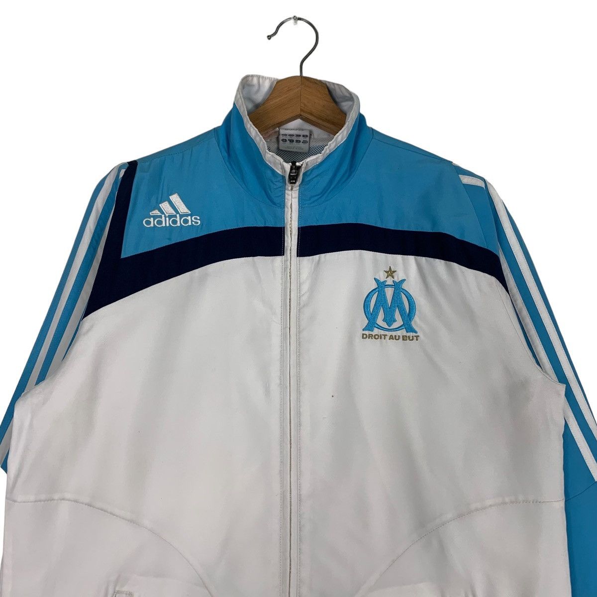 Adidas ADIDAS Olympique de Marseille Youth Light Jacket #0605-C28 Size US XL / EU 56 / 4 - 2 Thumbnail