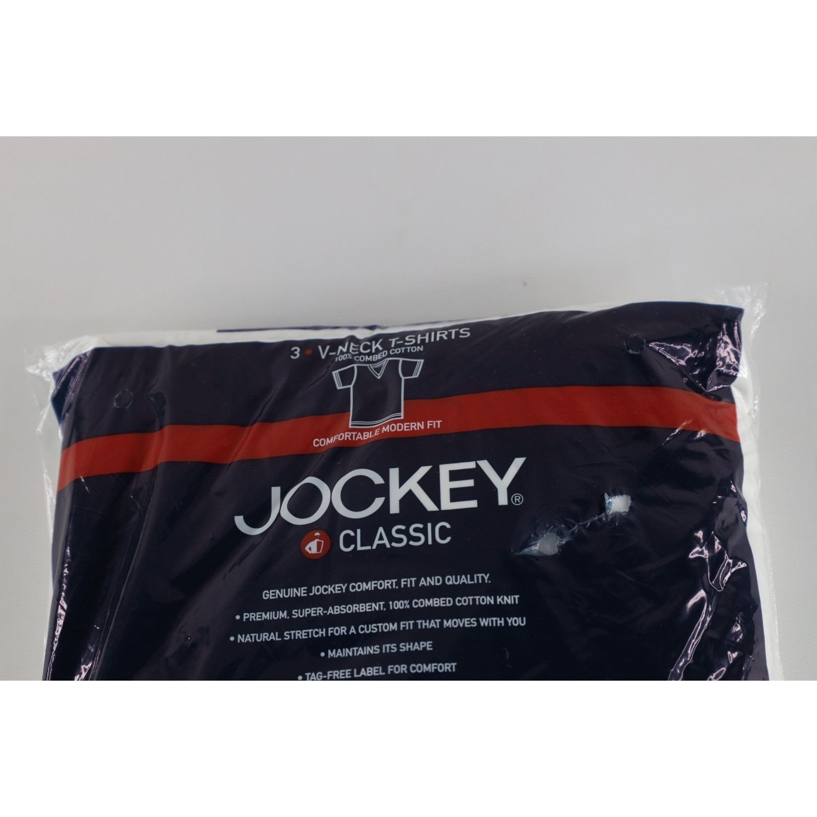 Jockey Deadstock Vintage Y2K Jockey 3 Pack Blank V-Neck T-Shirt Size US L / EU 52-54 / 3 - 5 Thumbnail