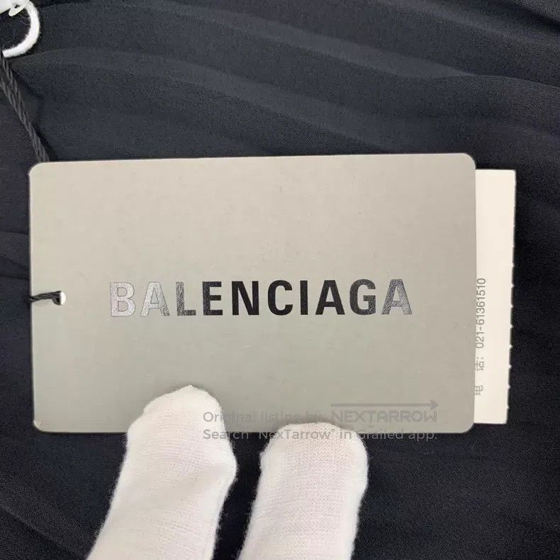 Balenciaga Balenciaga Black drawstring pleated half skirt Size 37" - 6 Thumbnail