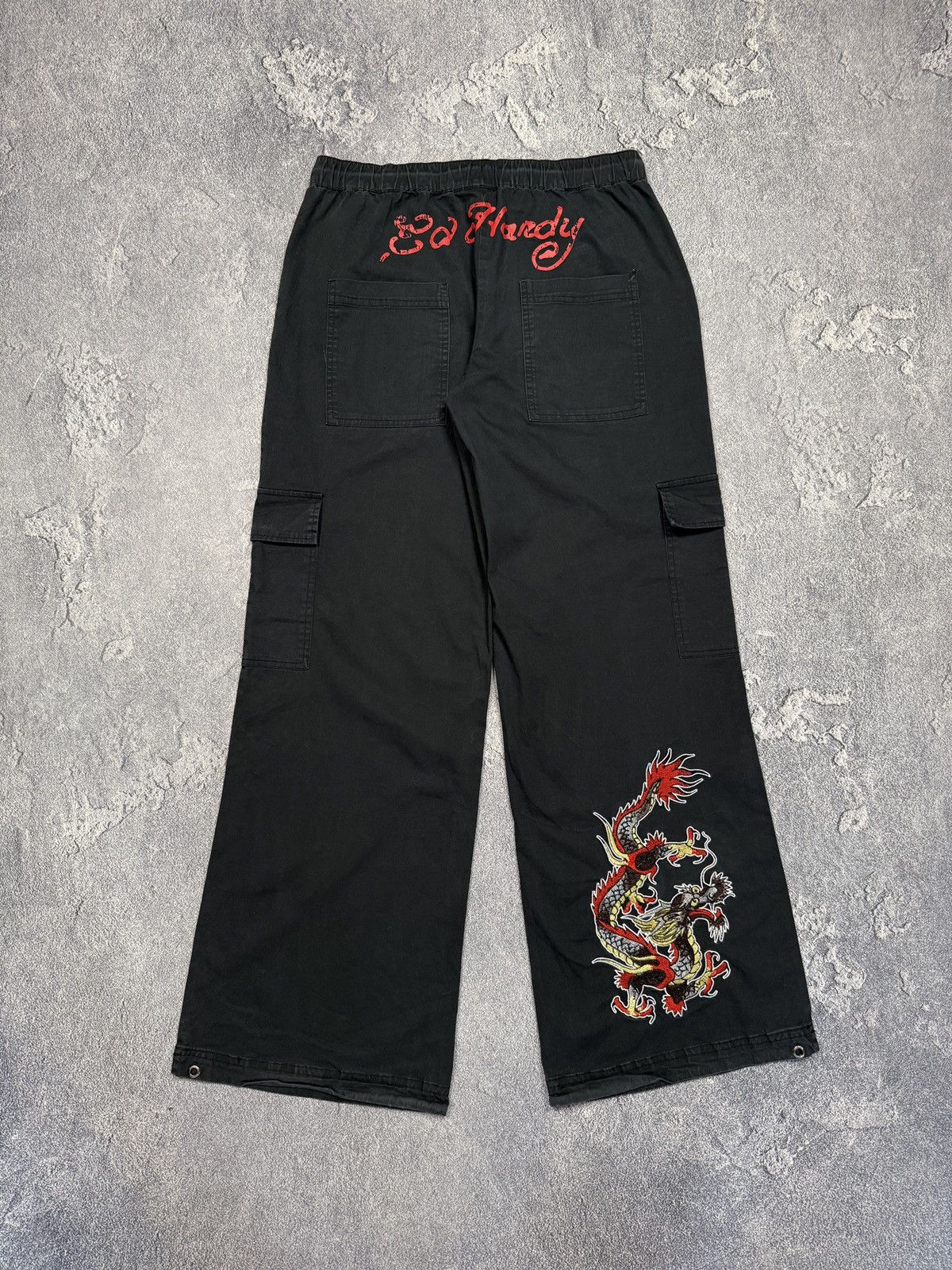 Ed Hardy Women Ed Hardy Pants Vintage Big Logo Y2k Style Rap Size 34" / US 12 / IT 48 - 8 Thumbnail