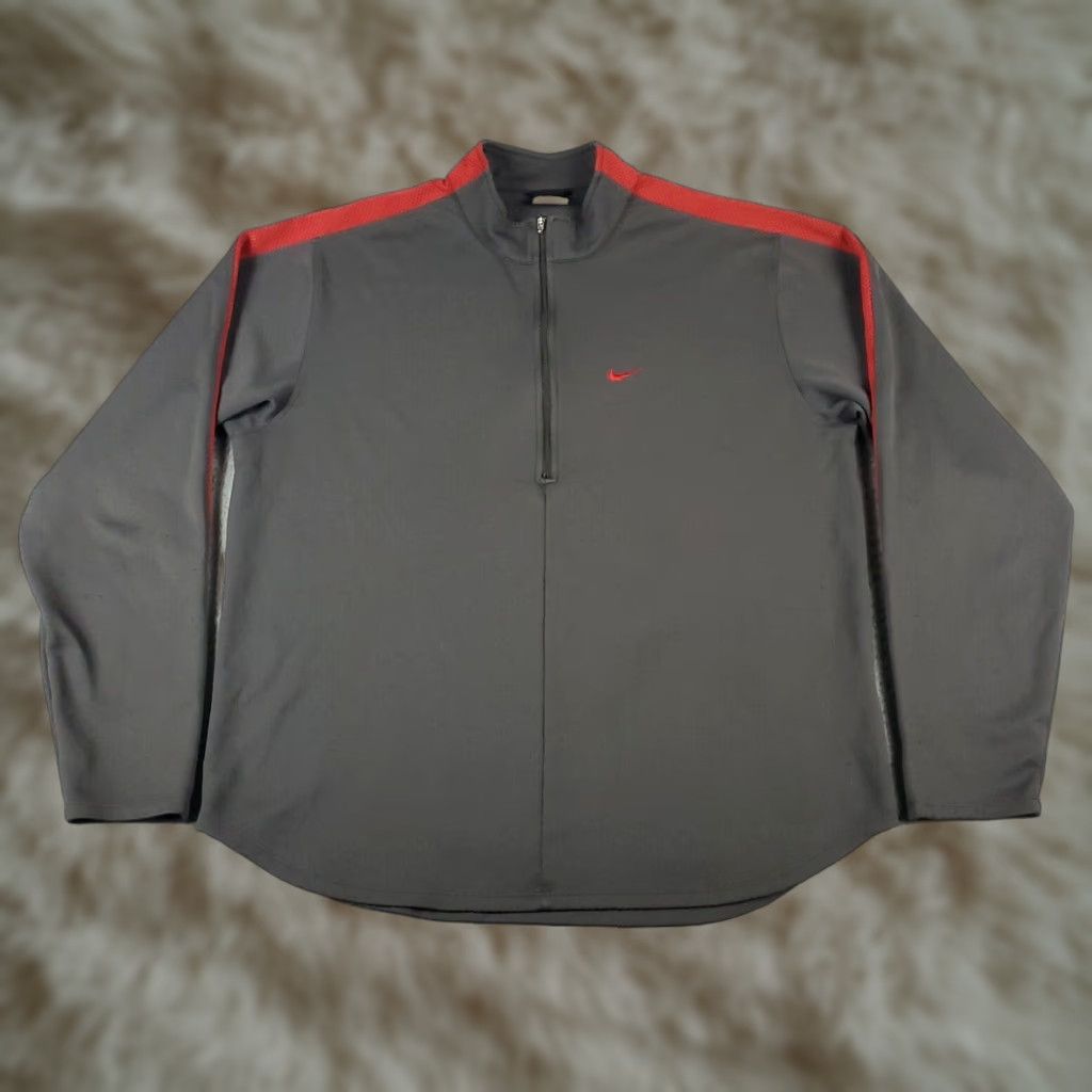 Nike VINTAGE Nike Sweatshirt Pullover 1/4 Zip Mens Large Brown Logo Modern Active Sports Size US XXL / EU 58 / 5 - 1 Thumbnail