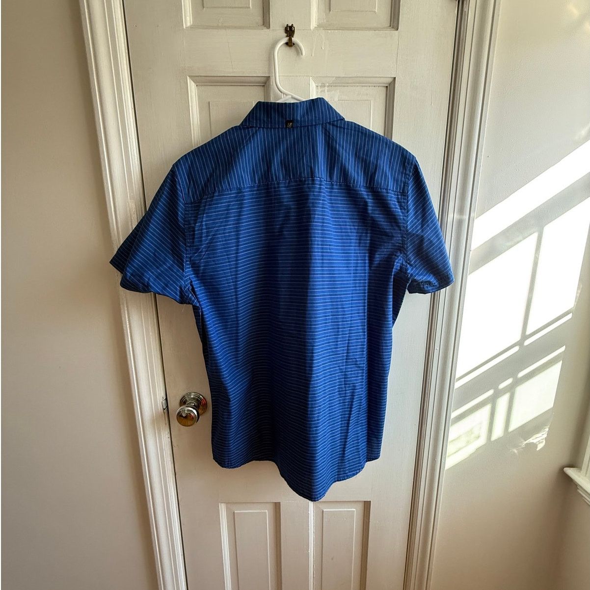 Amplified Amplify Men's Blue Striped Short Sleeve Shirt Lg Size US L / EU 52-54 / 3 - 5 Thumbnail